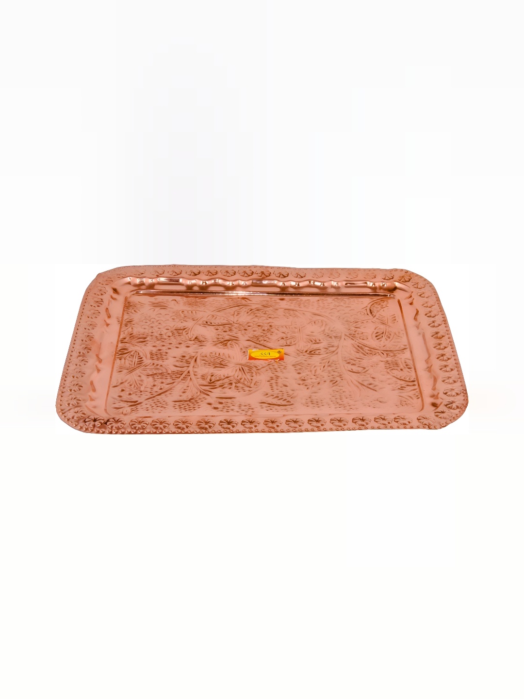 

Shivshakti Arts Brown Copper Serving Tray
