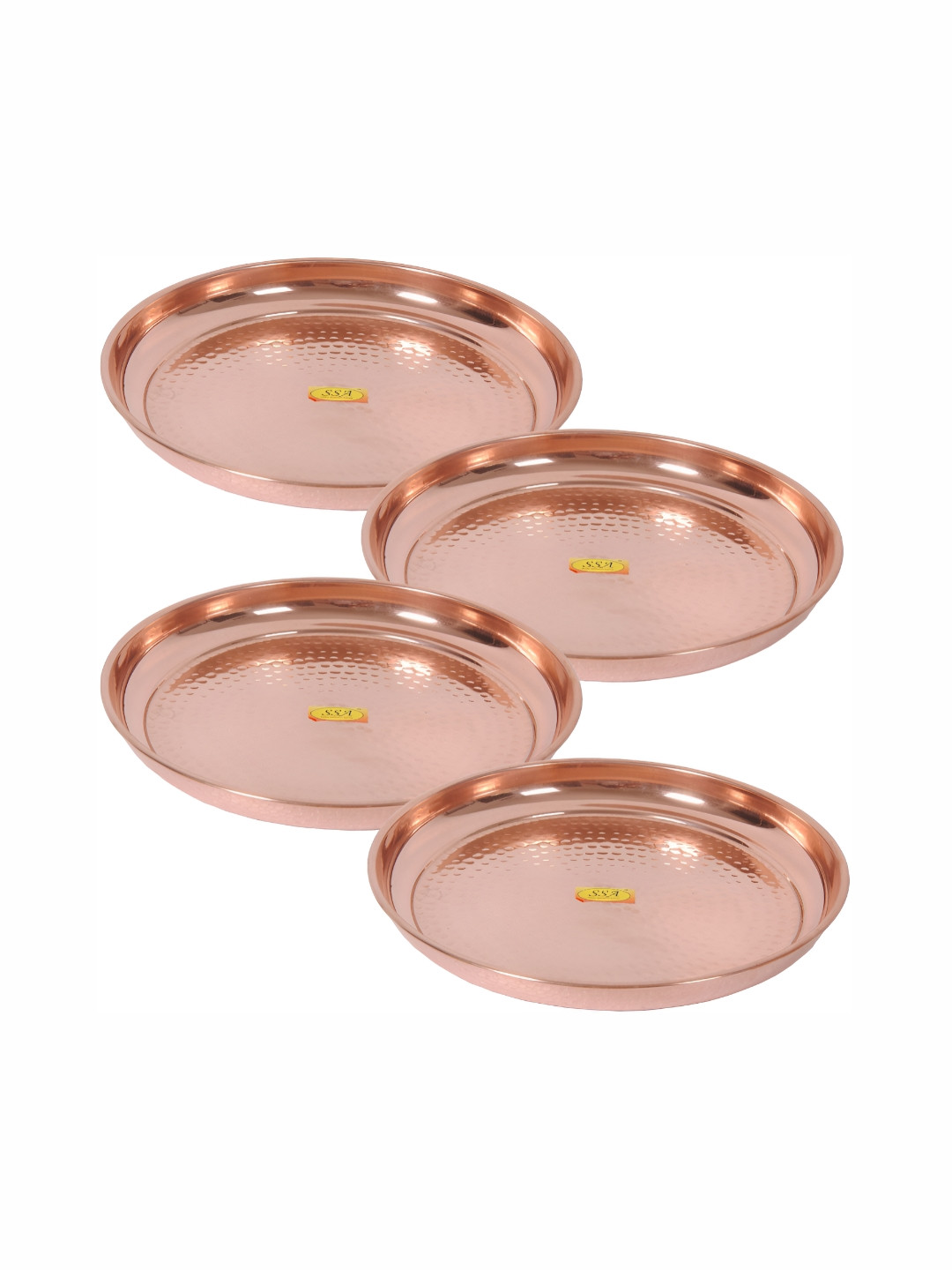 

Shivshakti Arts Copper Toned 4 Pieces Plates