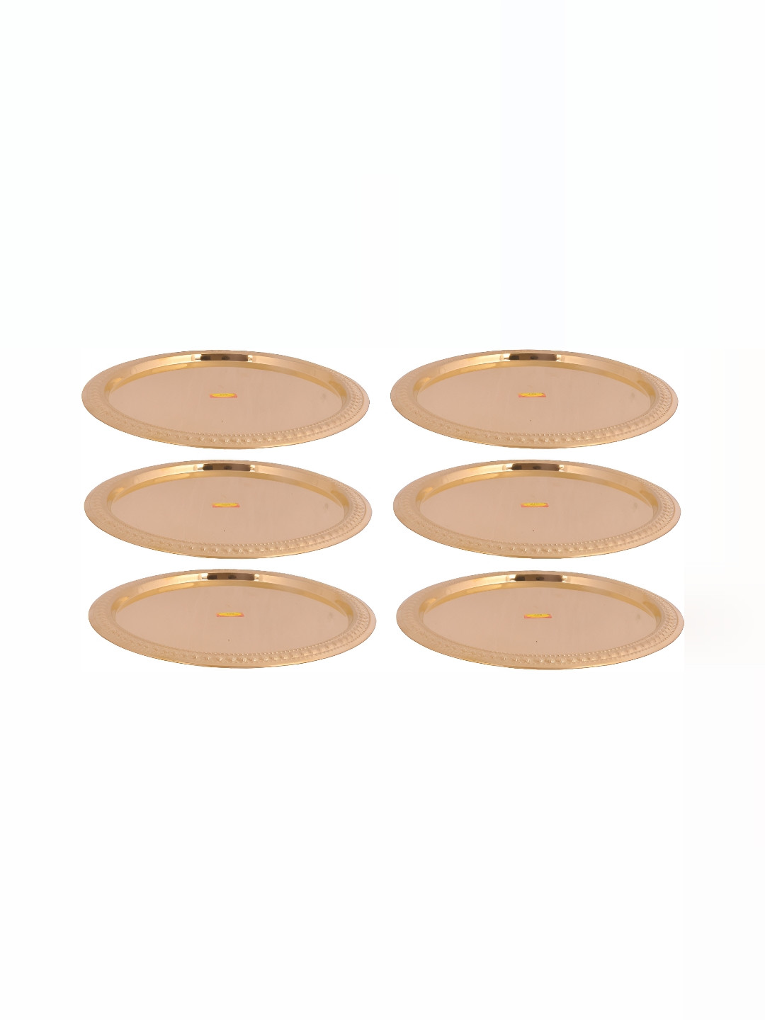 

Shivshakti Arts Copper Toned 6 Pieces Brass Plates