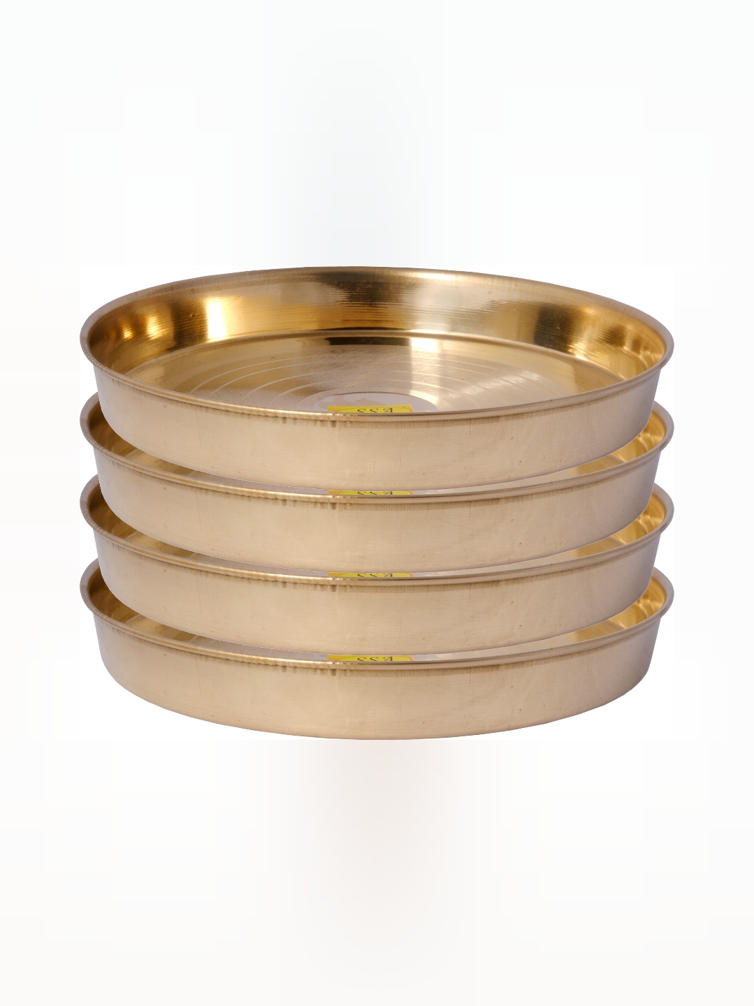 

Shivshakti Arts Yellow 4 Pieces Brass Plates