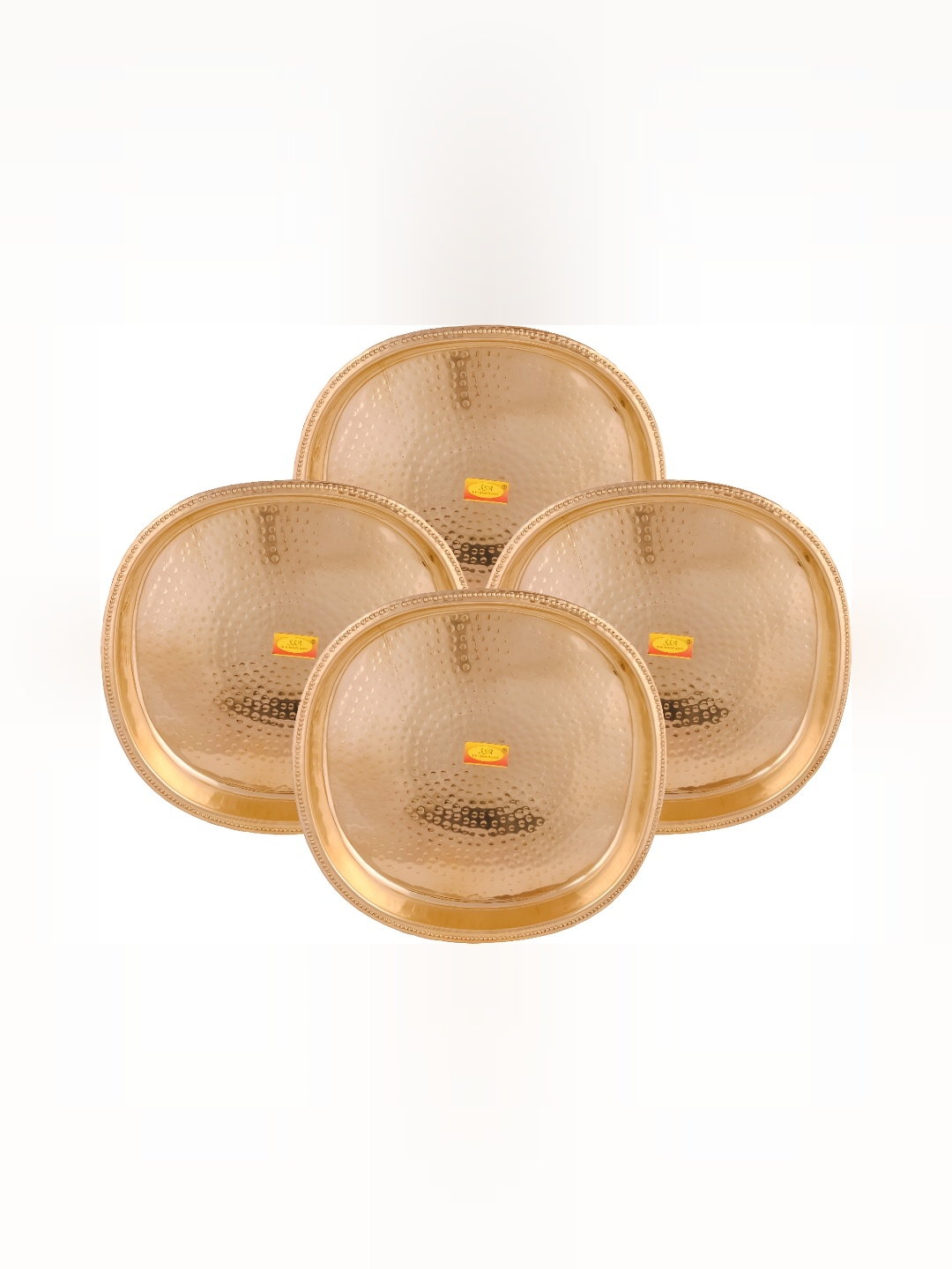 

Shivshakti Arts Gold-Toned 4 Pieces Brass Plates