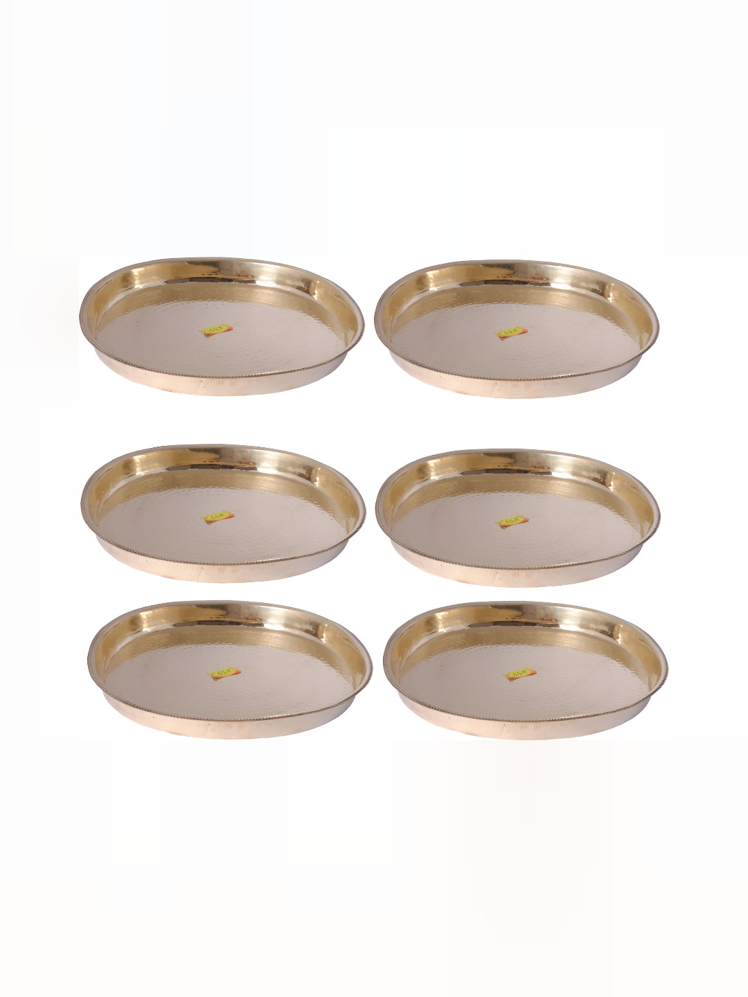 

Shivshakti Arts Gold-Toned 6 Pieces Brass Plates
