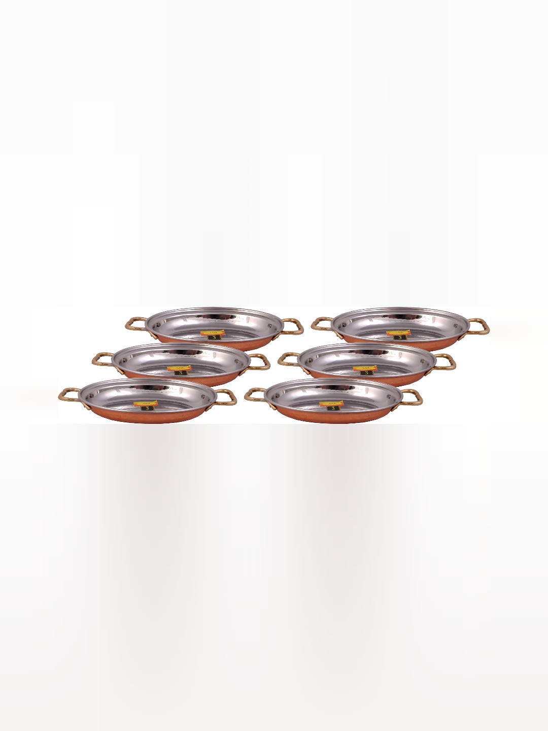 

Shivshakti Arts Brown 6 Pieces Copper Platters