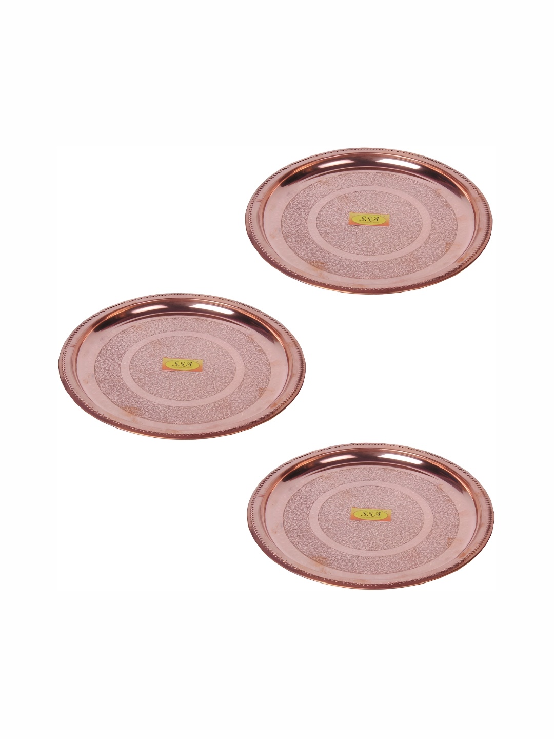 

Shivshakti Arts Brown 3 Pieces Printed Copper Plates