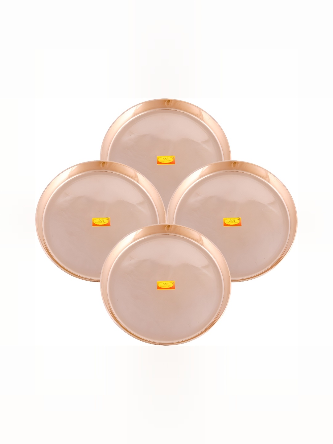 

Shivshakti Arts Gold-Toned 4 Pieces Glossy Plates