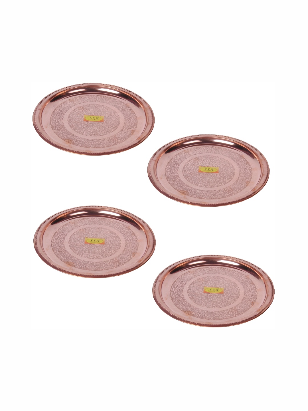 

Shivshakti Arts Copper Toned 4 Pieces Plates