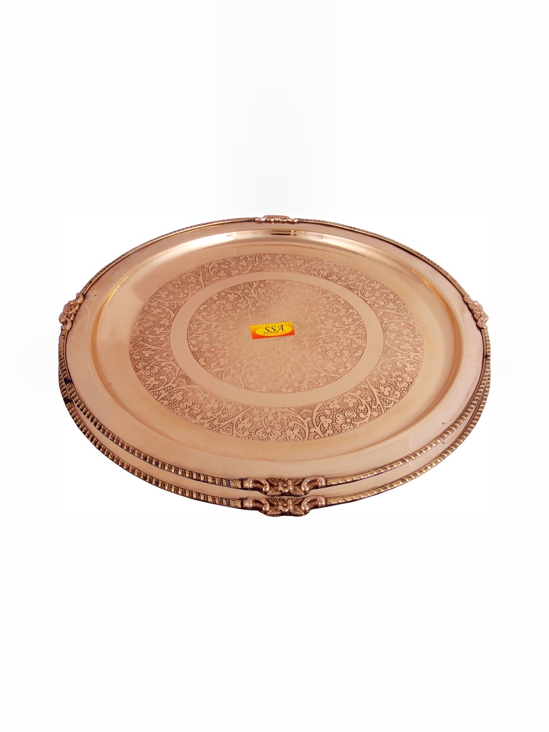 

Shivshakti Arts Gold Toned 2 Pieces Floral Textured Plates