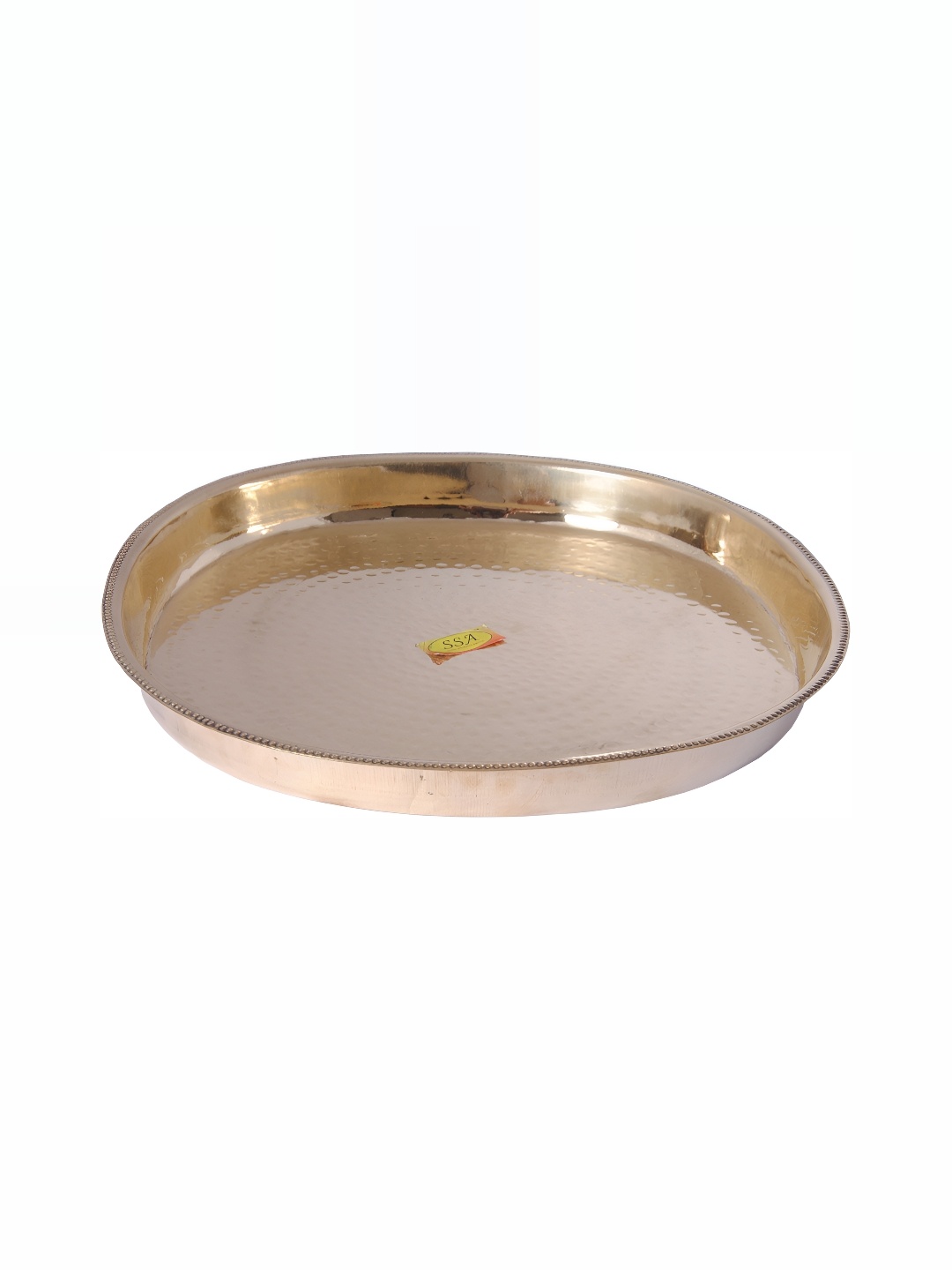 

Shivshakti Arts Yellow Brass Glossy Finished Plate