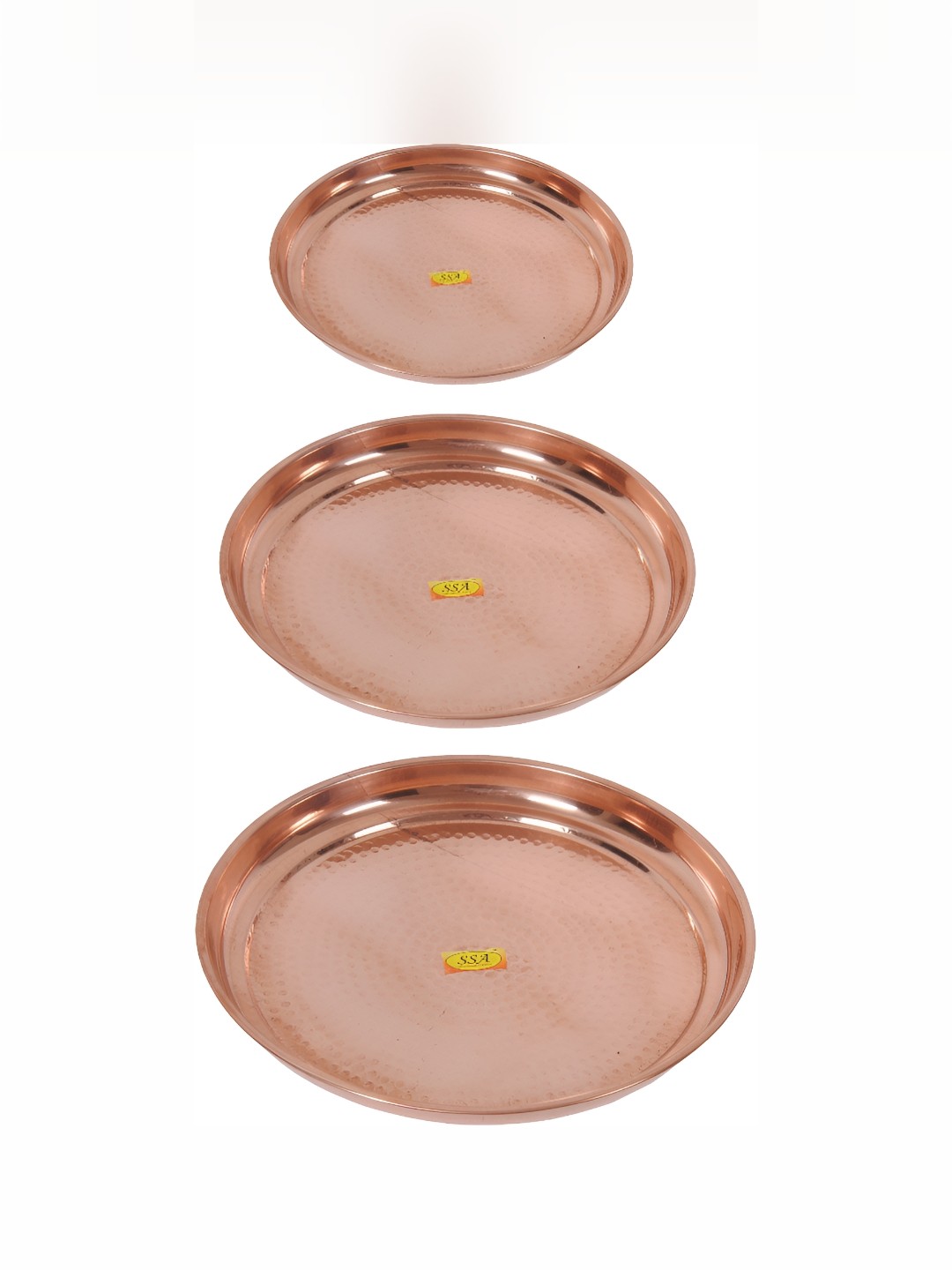 

Shivshakti Arts Brown 3 Pieces Copper Plates