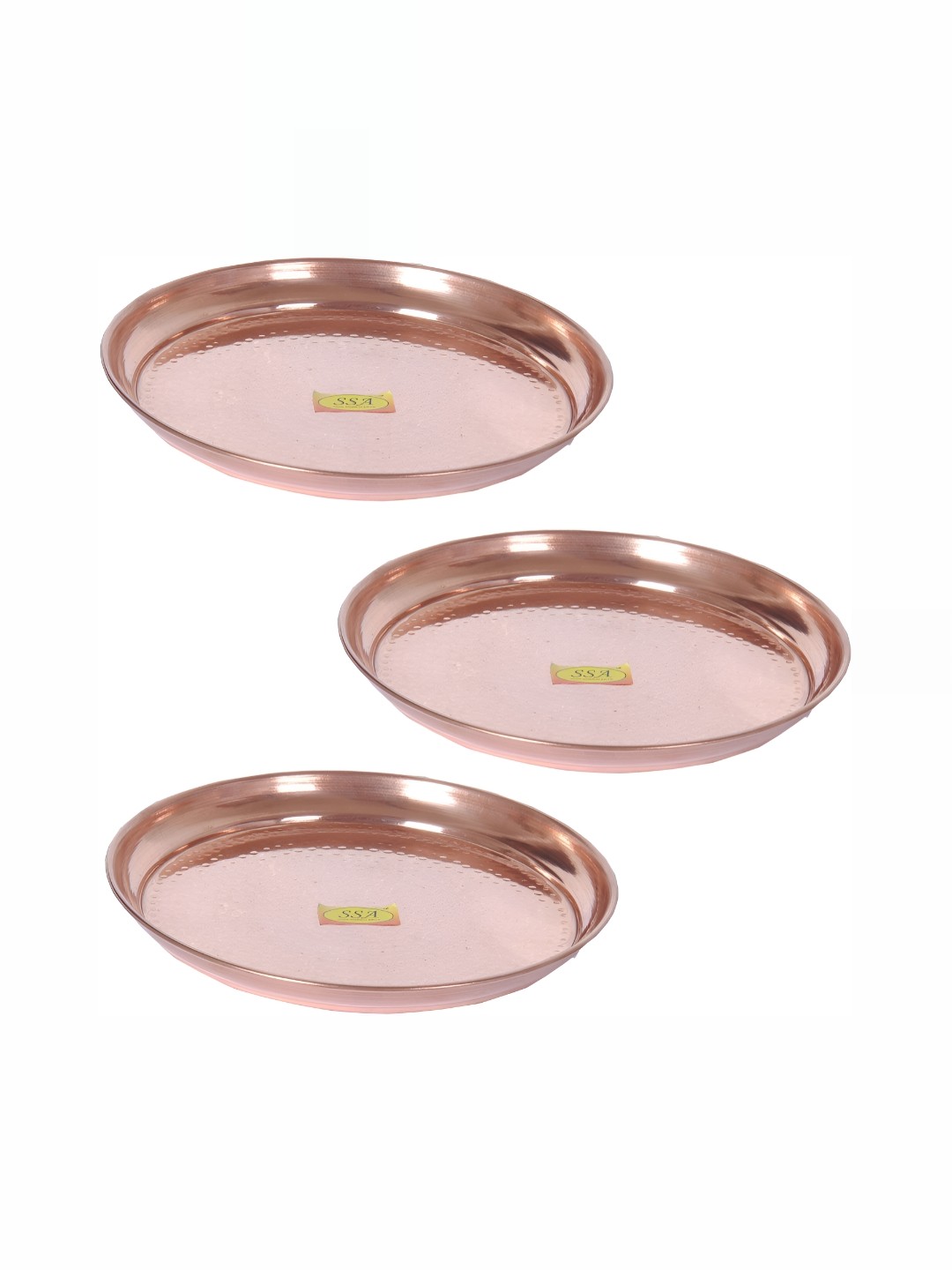 

Shivshakti Arts Brown 3 Pieces Copper Plates