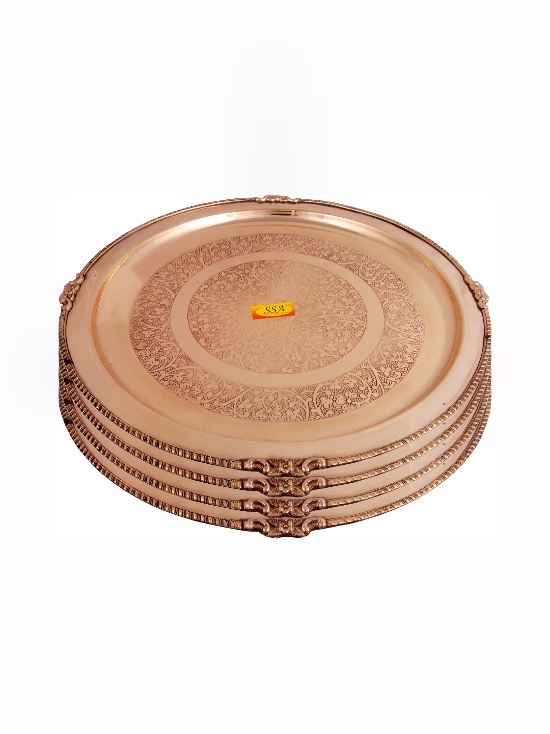 

Shivshakti Arts Gold Toned 4 Pieces Brass Thali
