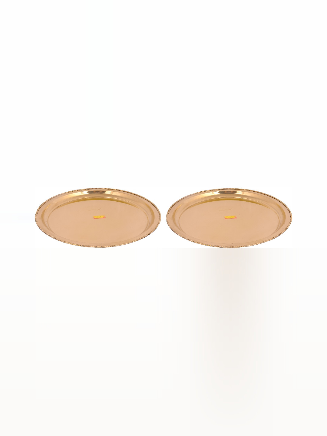 

Shivshakti Arts Yellow 2 Pieces Round Brass Plates