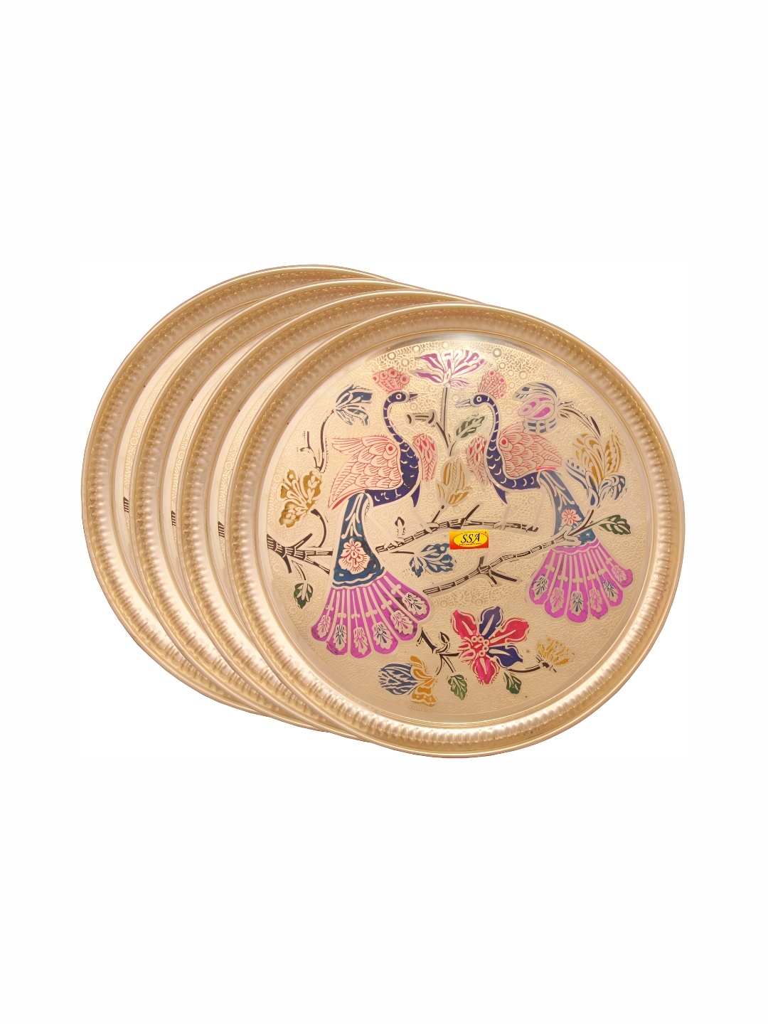 

Shivshakti Arts Gold-Toned 4 Pieces Plates