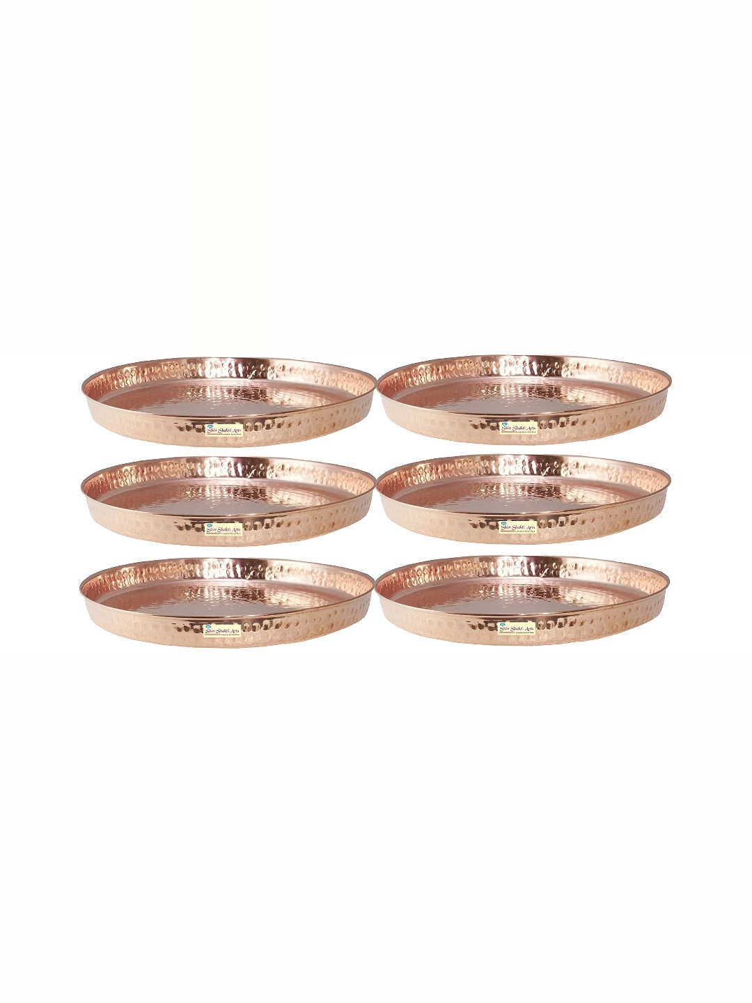 

Shivshakti Arts Copper Toned 6 Pieces Copper Plates, Brown