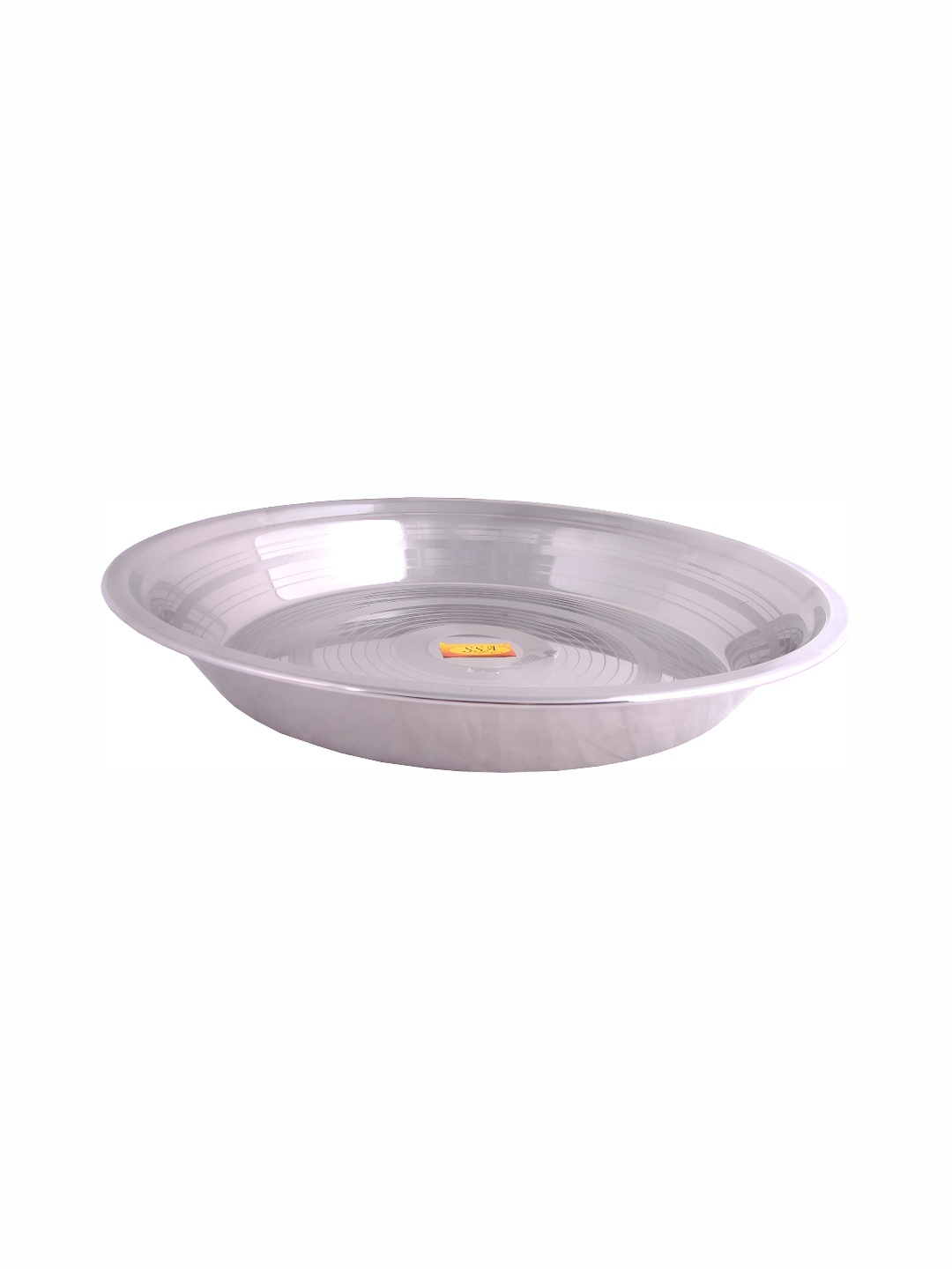 

Shivshakti Arts Silver Toned Stainless Steel Glossy Finish Plate