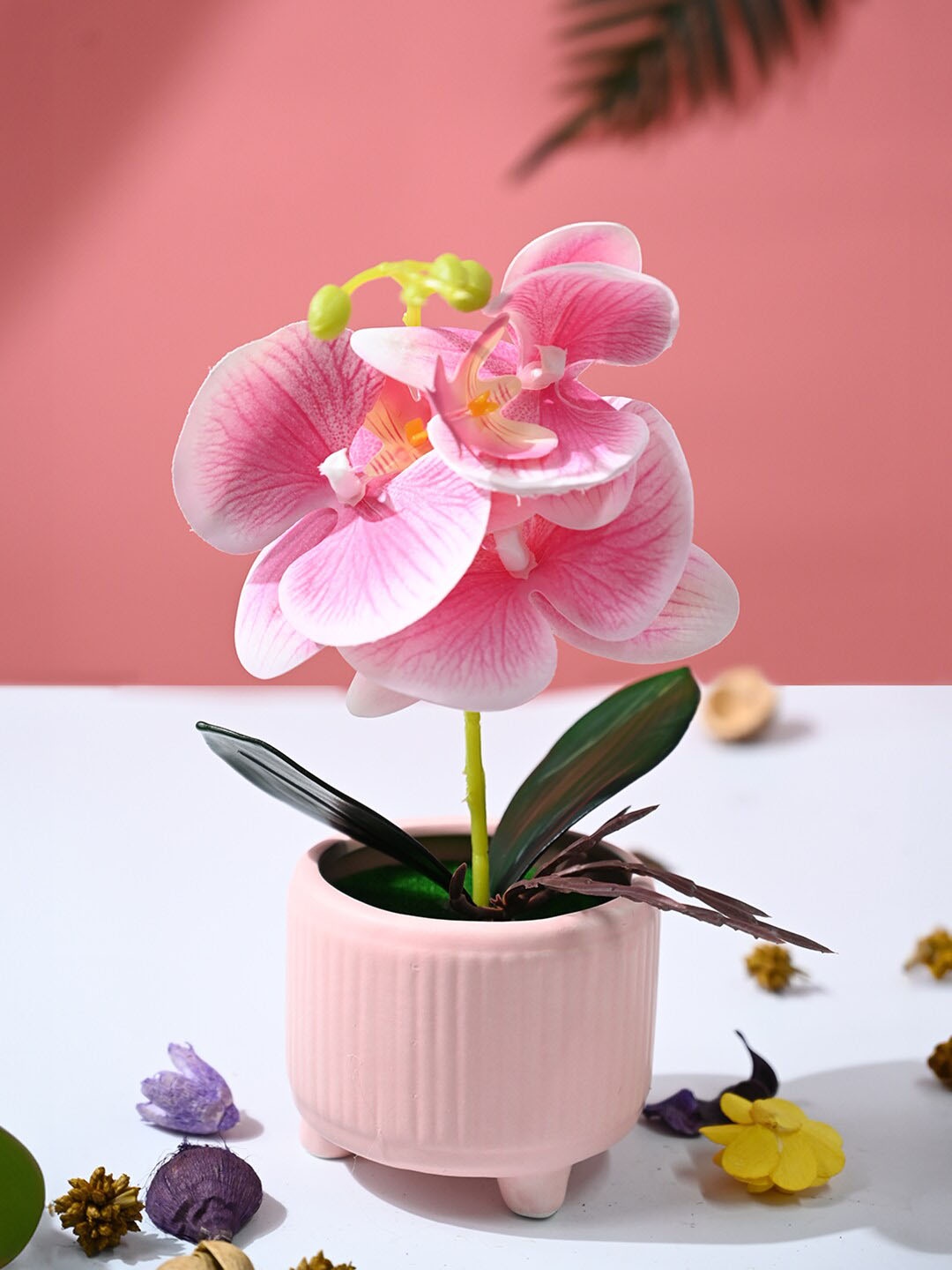 

MARKET99 Pink & Green Artificial Flowers With Pot
