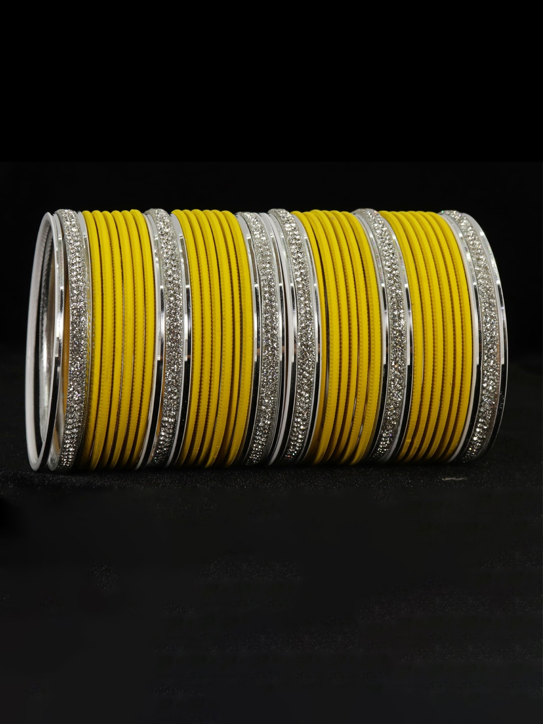

LAVAZZA Set Of 42 American Diamond Studded Bangles, Silver