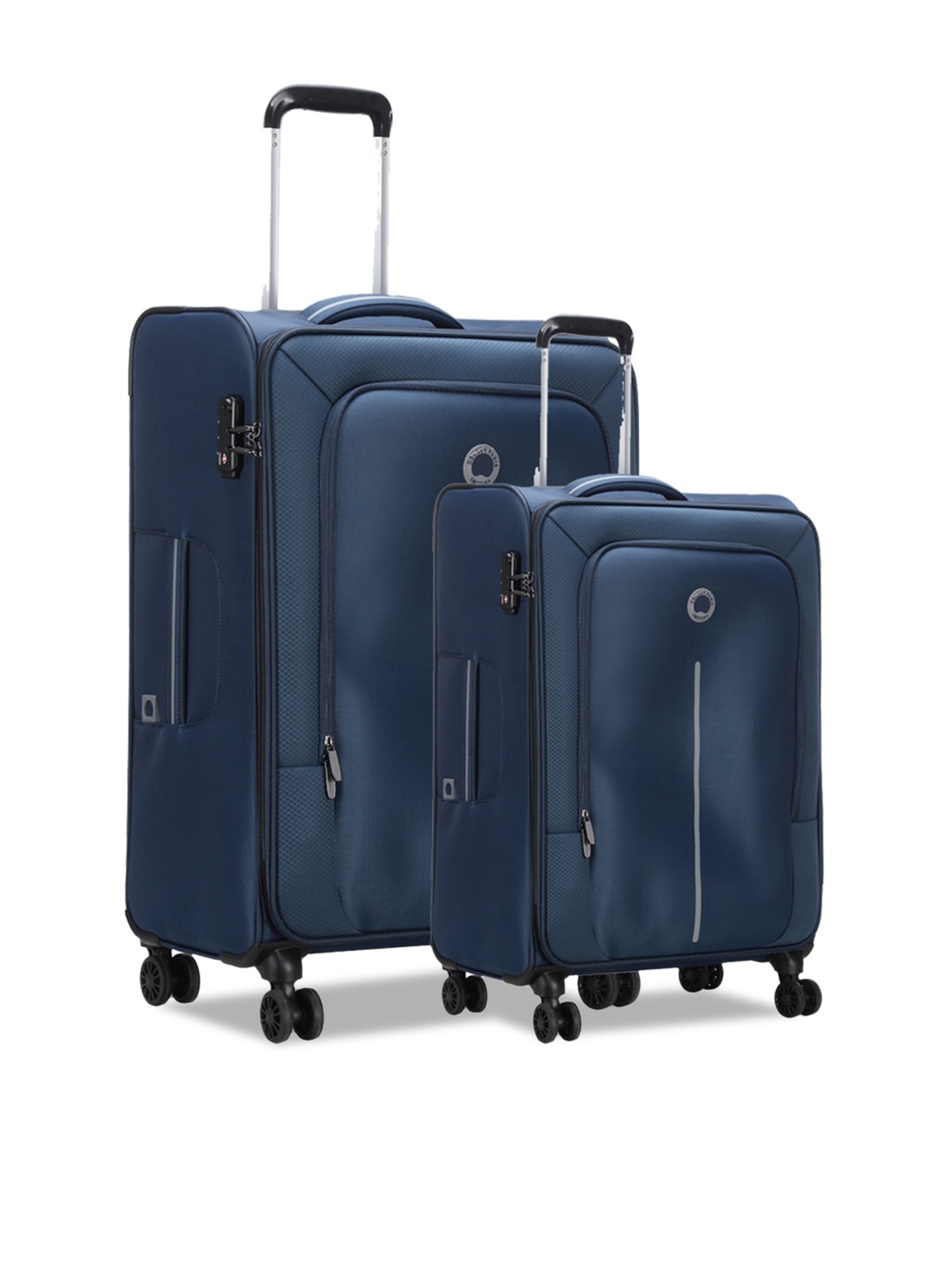 

DELSEY Paris Caracas Set Of 2 Medium & Cabin Soft Trolley Bags, Blue