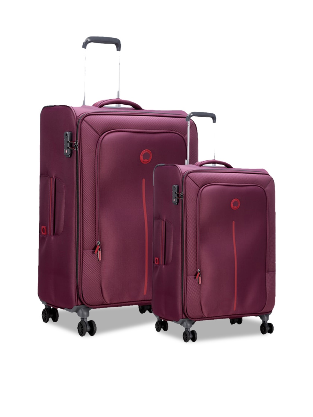 

DELSEY Set Of 2 Soft-Sided Trolley Bags, Purple