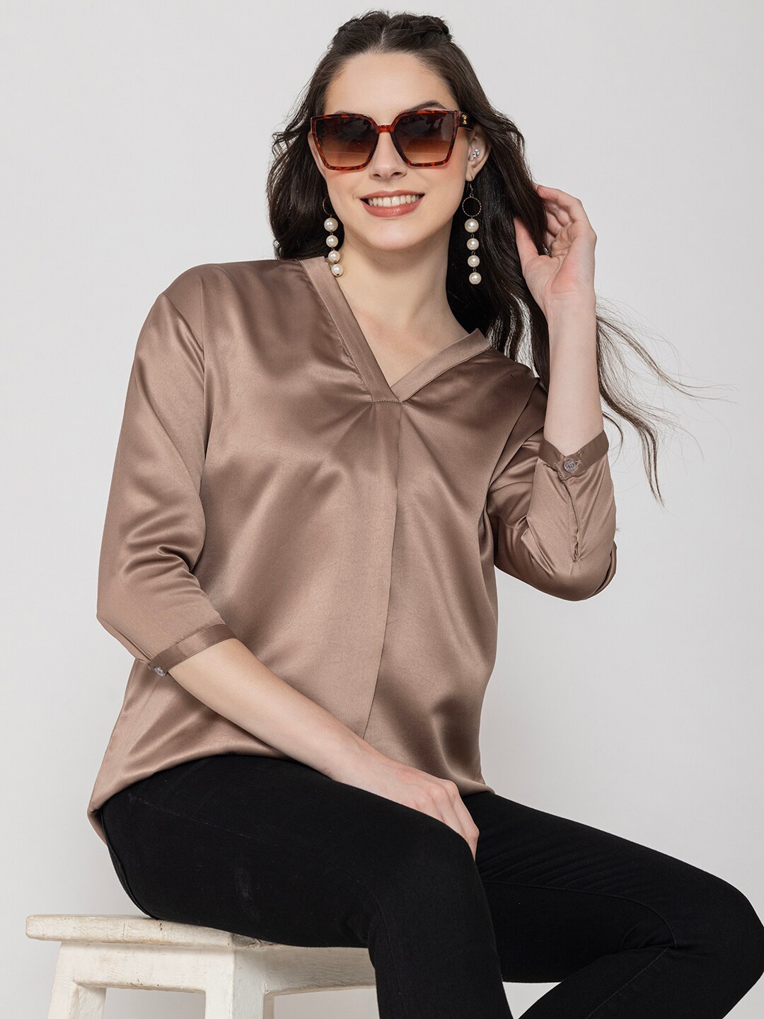 

Lounge Dreams Styled Back Top, Beige