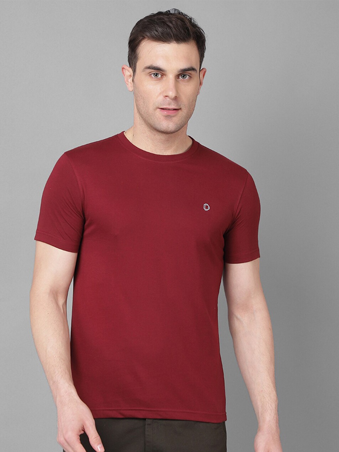 

Dollar Round Neck Cotton T-shirt, Red