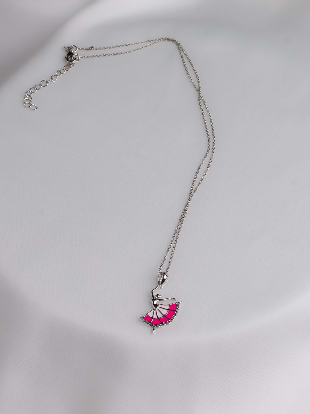 

STERLYN 925 Sterling Silver Rhodium-Plated Contemporary Pendant With Chain