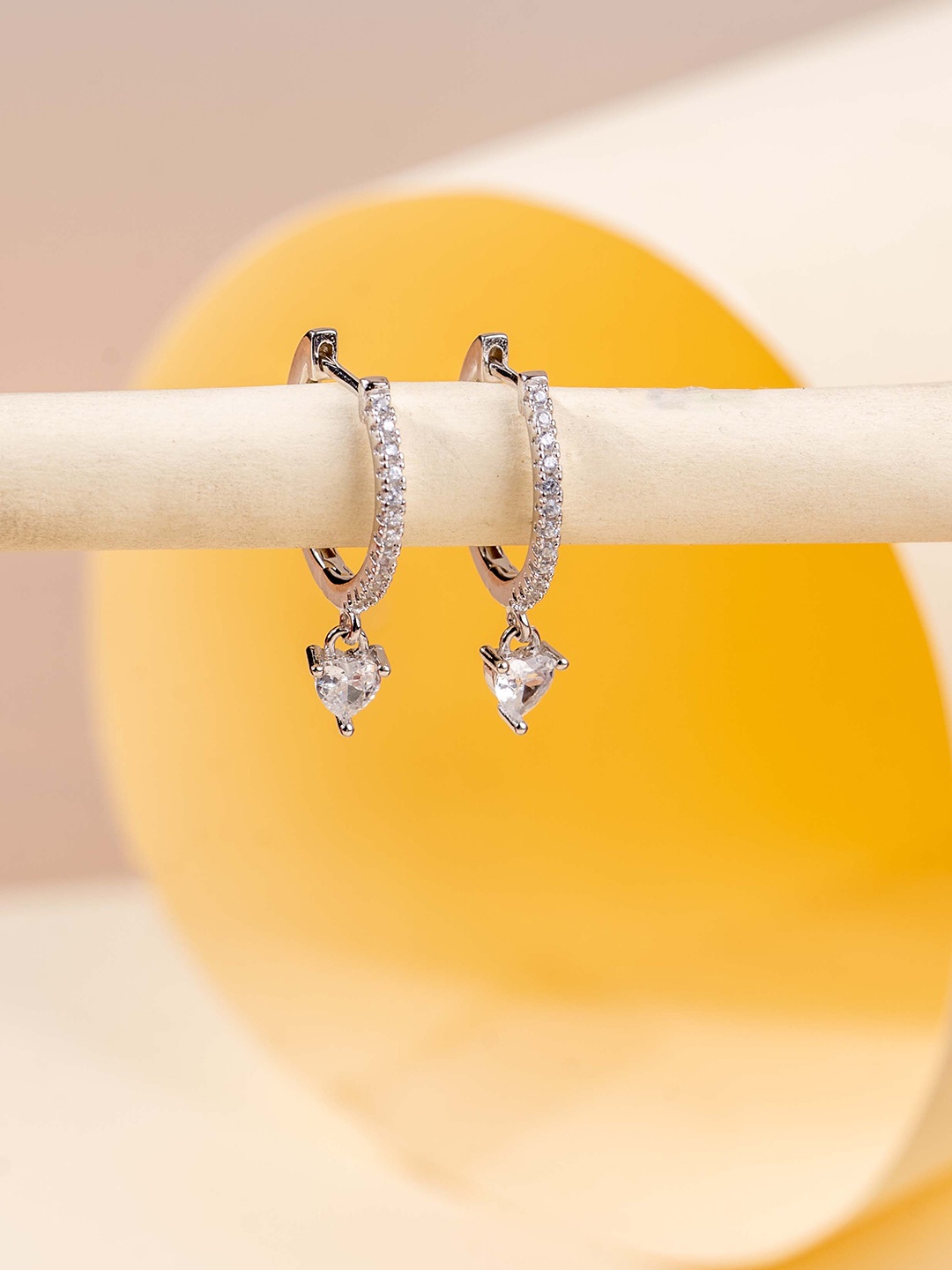 

STERLYN 925 Sterling Silver-Plated Circular Studs Earrings