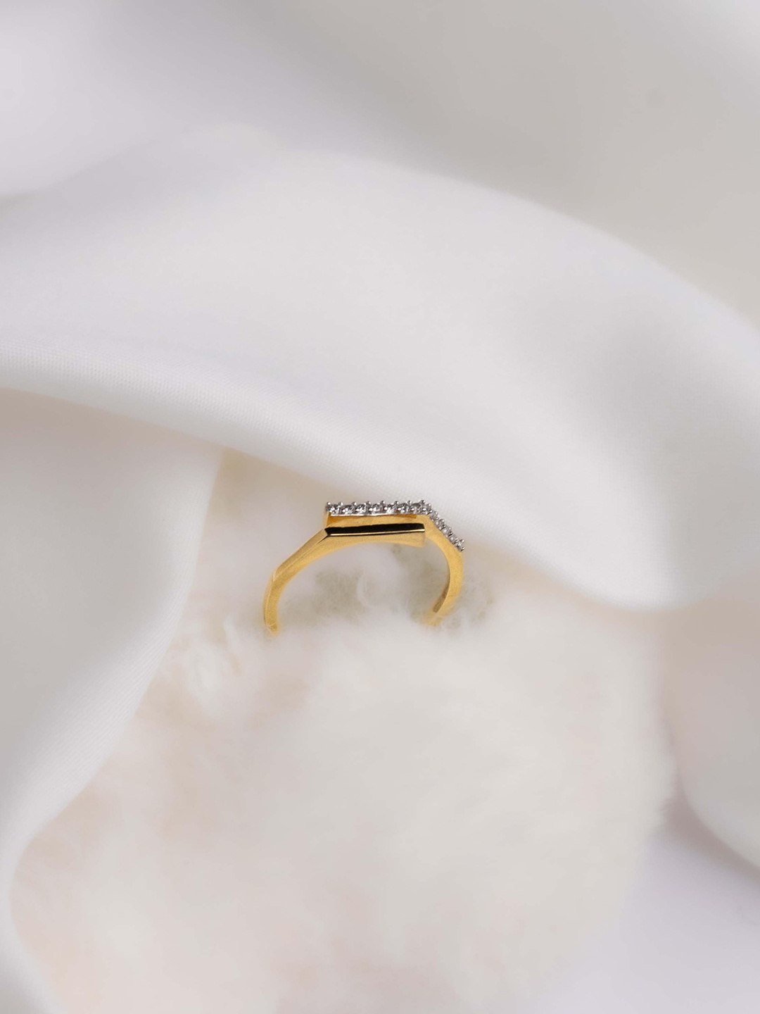 

STERLYN 925 Sterling Silver Gold-Plated Finger Ring