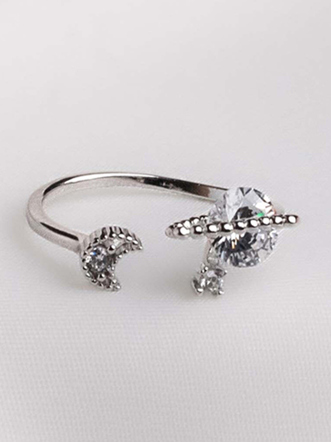 

STERLYN 925 Sterling Silver Plated Cubic Zirconia Finger Ring