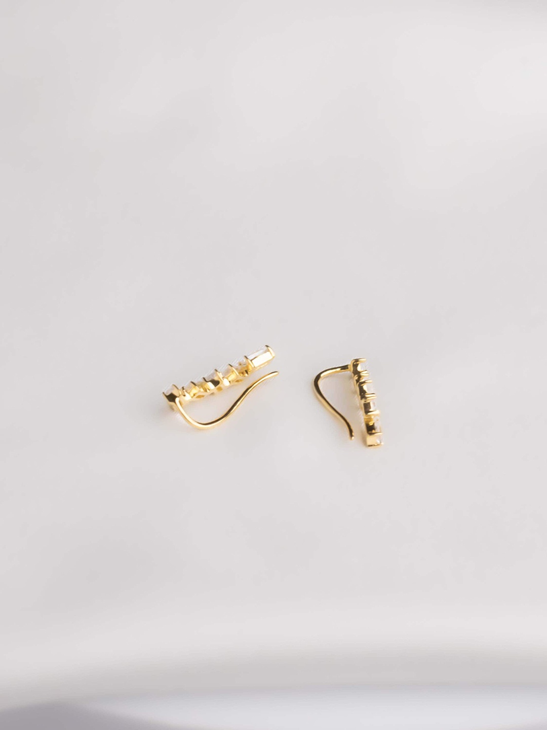 

STERLYN 925 Sterling Silver Earrings Cubic Zirconia Studs, Gold