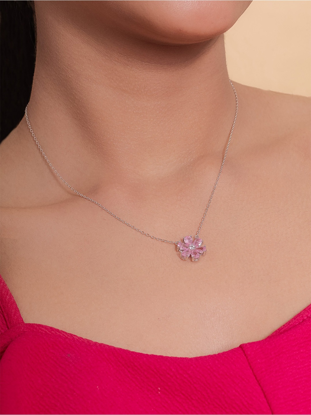 

STERLYN 925 Sterling Silver Rhodium-Plated Pendant with Chain