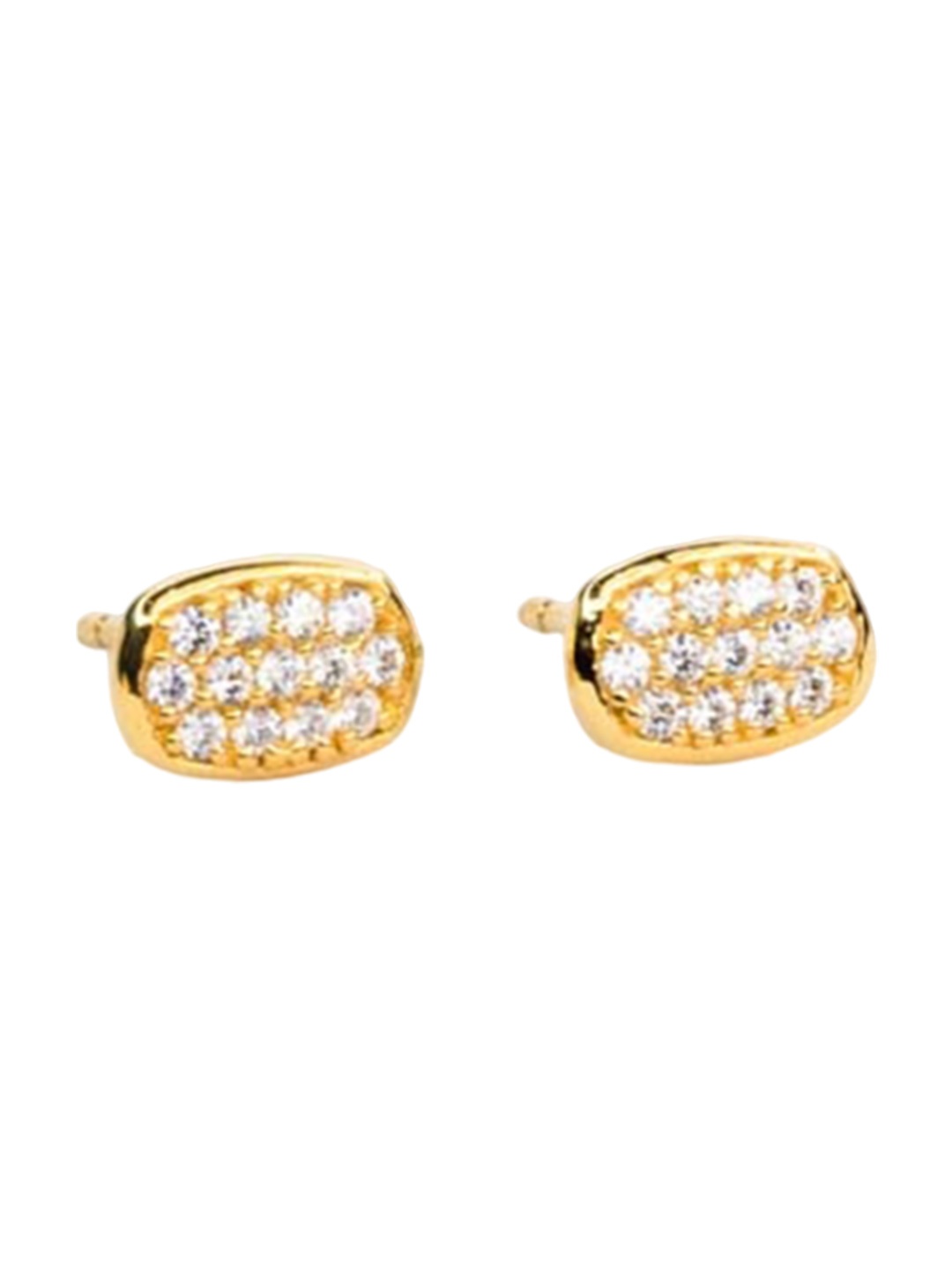 

STERLYN 92.5 Sterling Silver Contemporary Gold Plated Stud Earrings