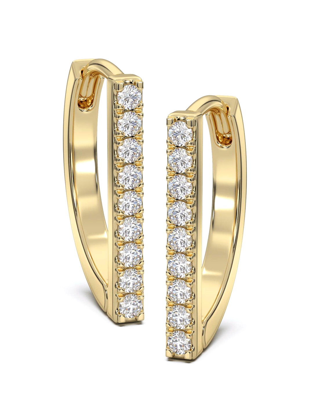 

STERLYN 925 Sterling Silver Contemporary Gold Plated Hoop Earrings
