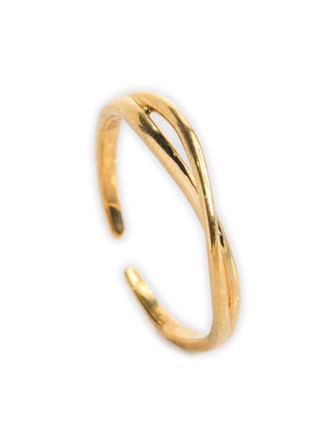 

STERLYN 925 Sterling Silver Gold-Plated Adjustable Finger Ring