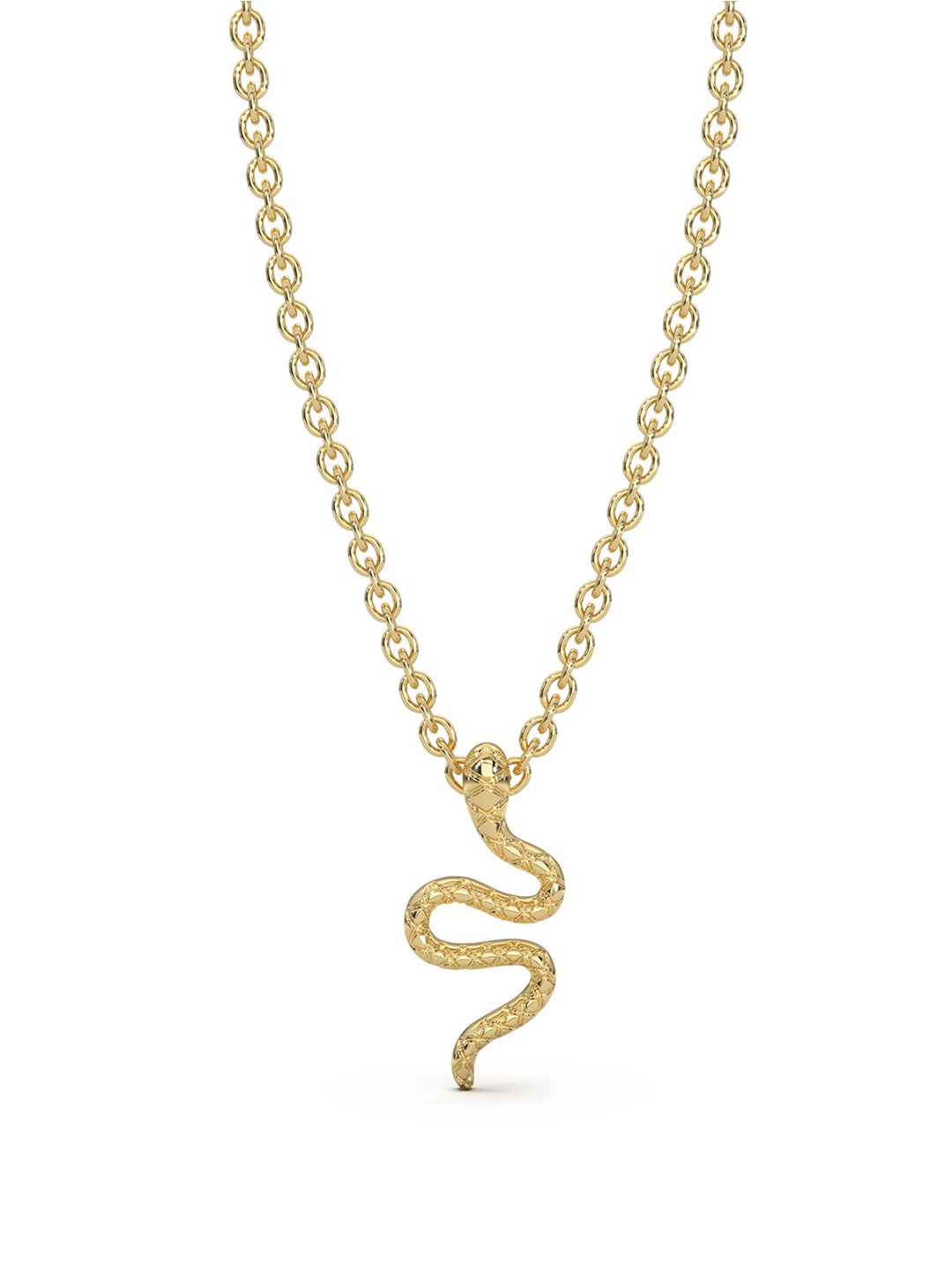 

STERLYN 925 Sterling Silver Gold-Plated Serpant Design Chain