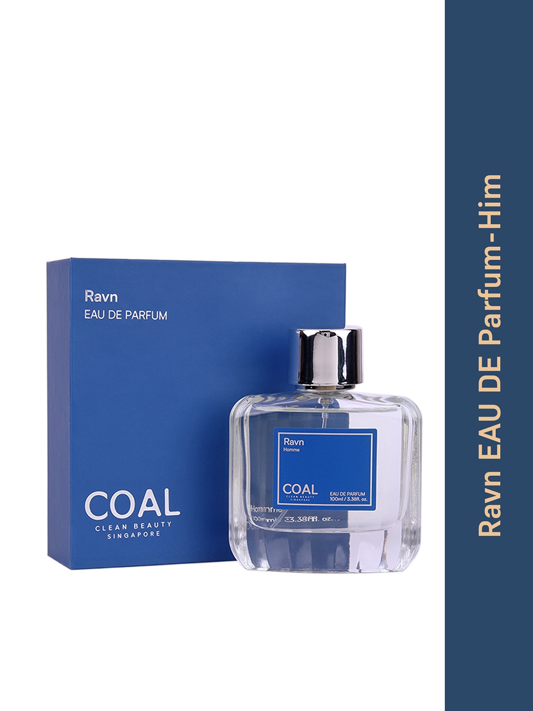 

COAL CLEAN BEAUTY Men Ravn Long Lasting Eau De Parfum - 100 ml, Blue