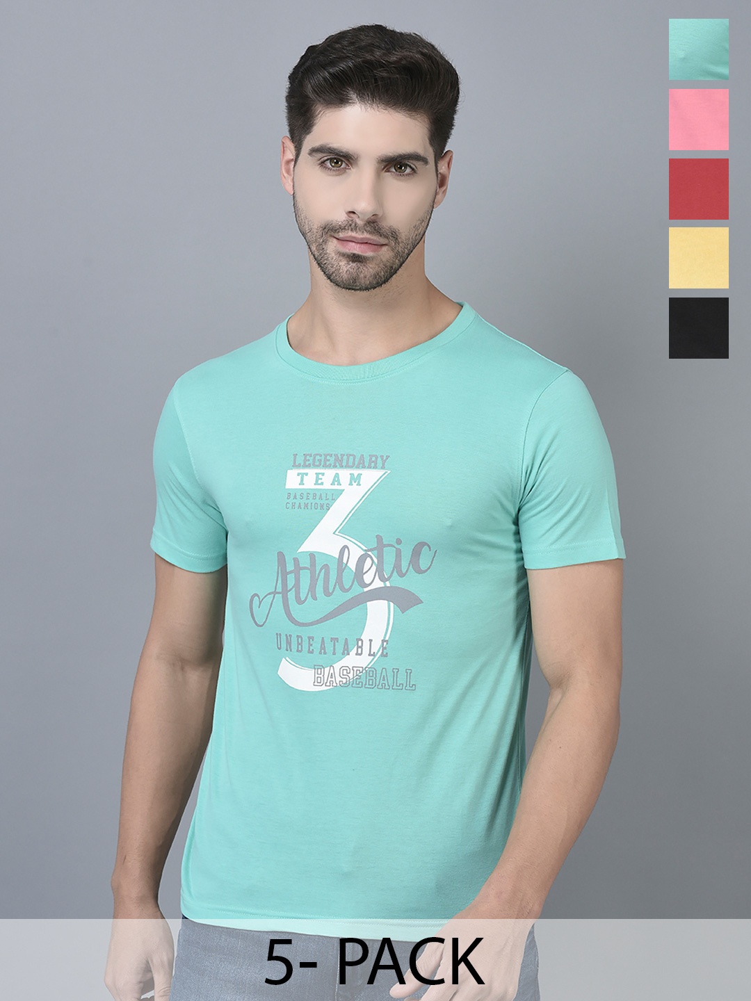 

Dollar Men 5 Printed Applique T-shirt, Multi