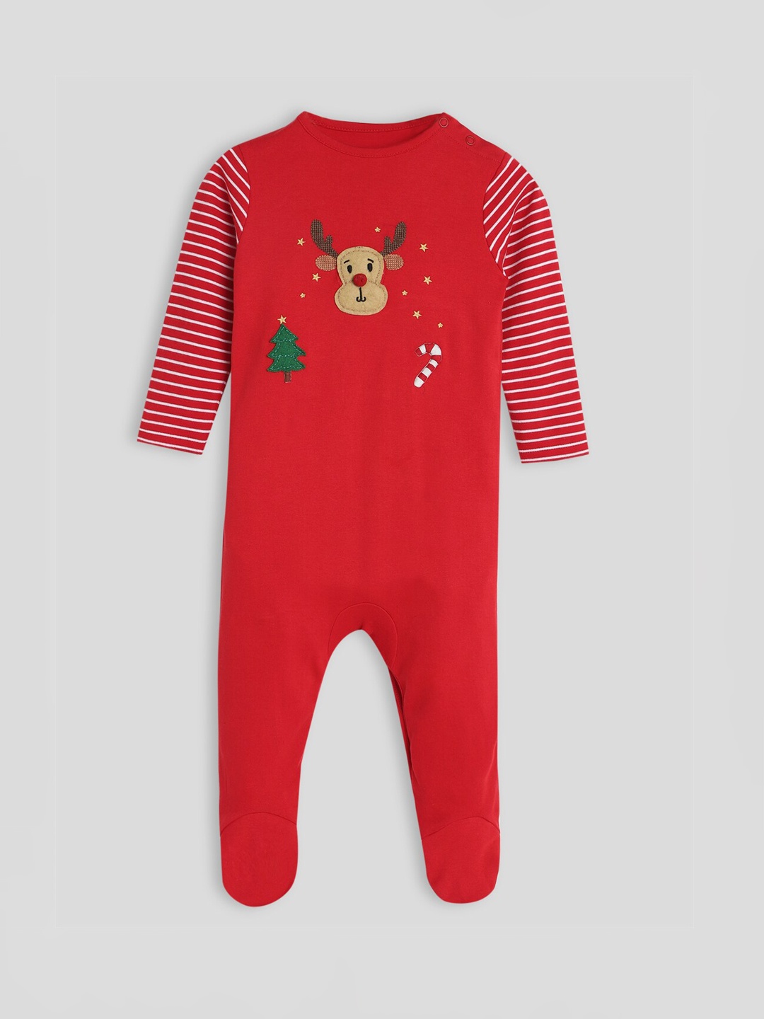 

Somersault Infants Printed Pure Cotton Sleepsuit, Red