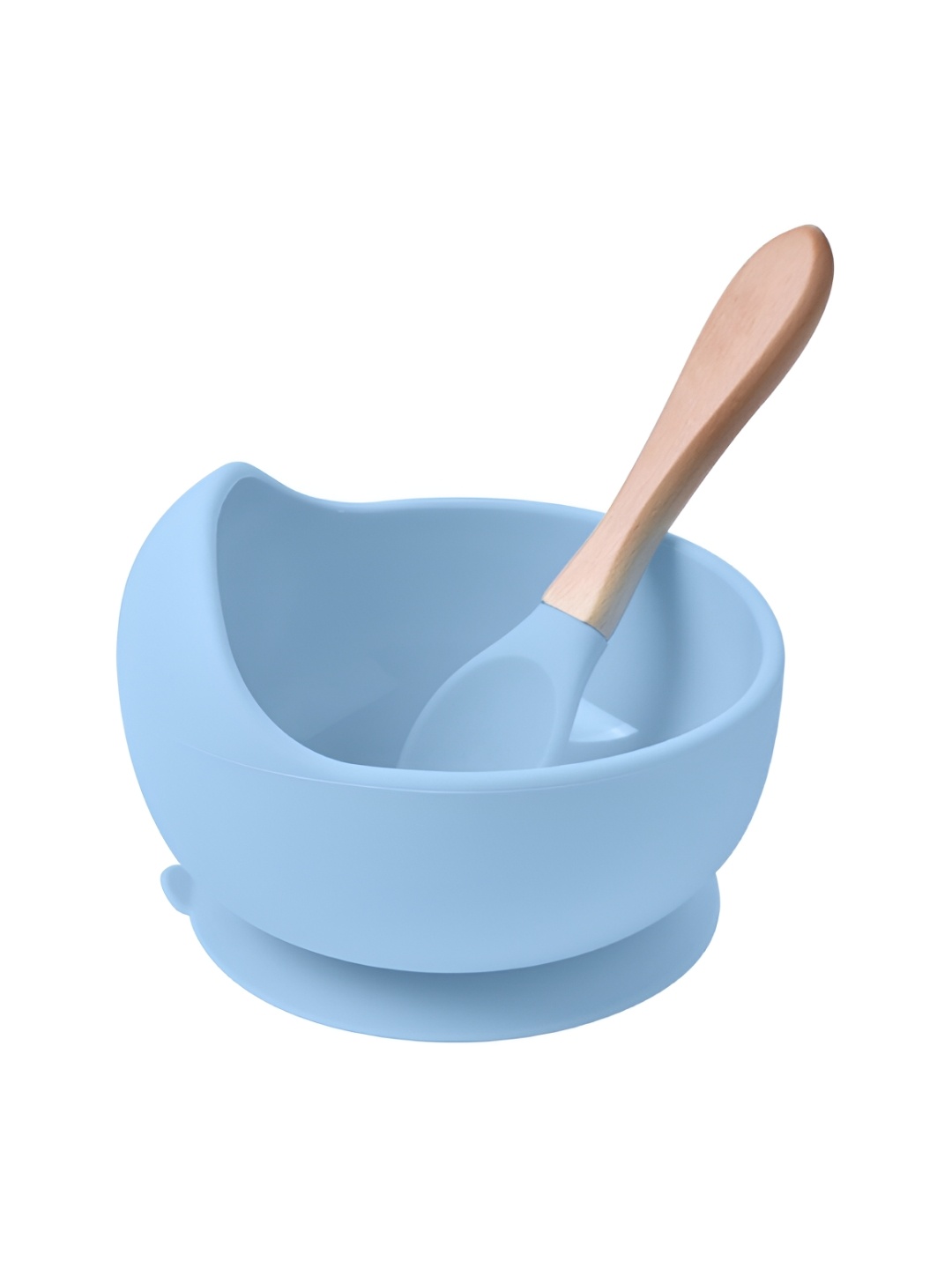 

UniKart Blue Silicone Baby Utensils With Spoon