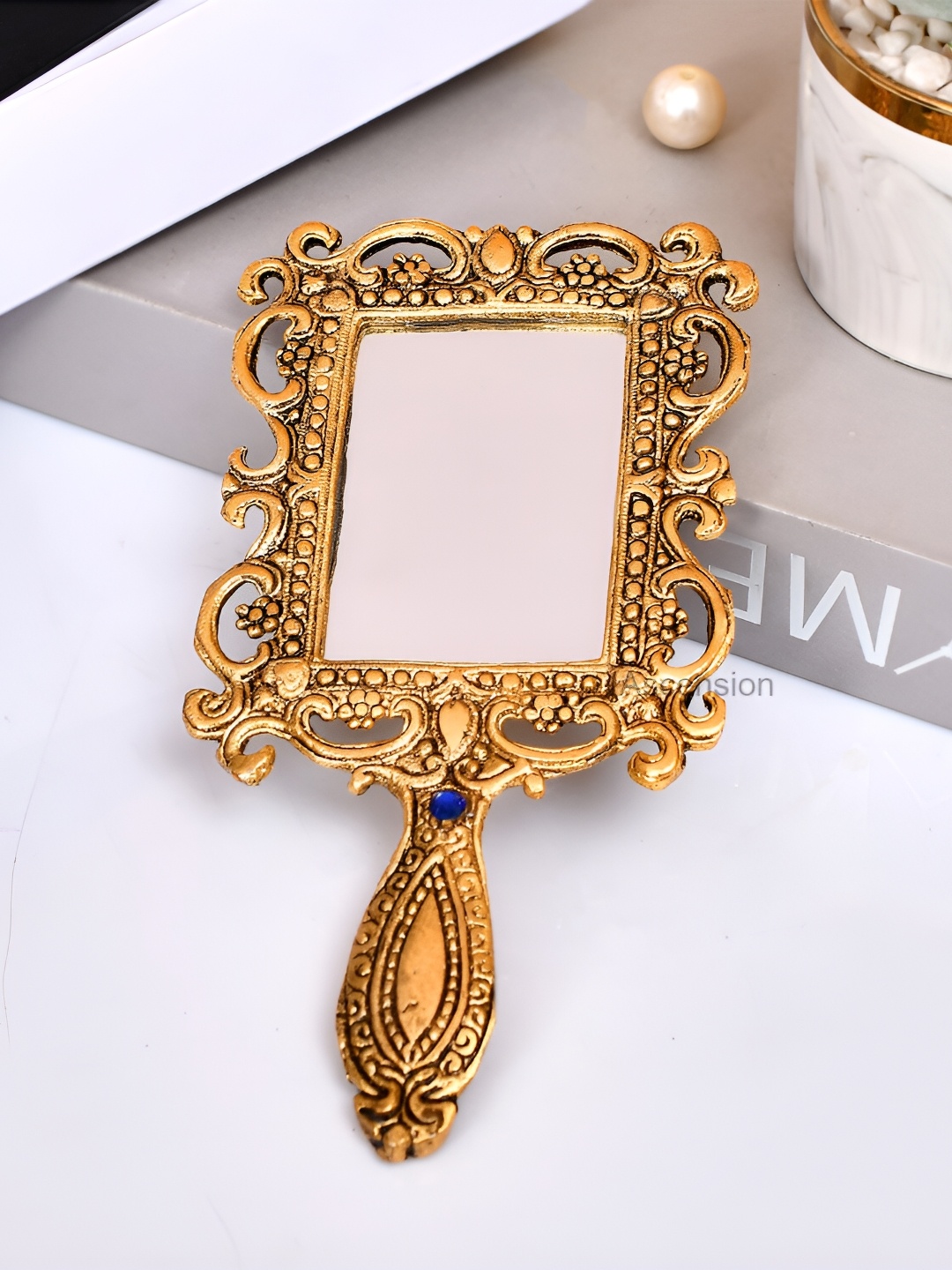 

Ascension Gold Plated Metal Hand Mirror