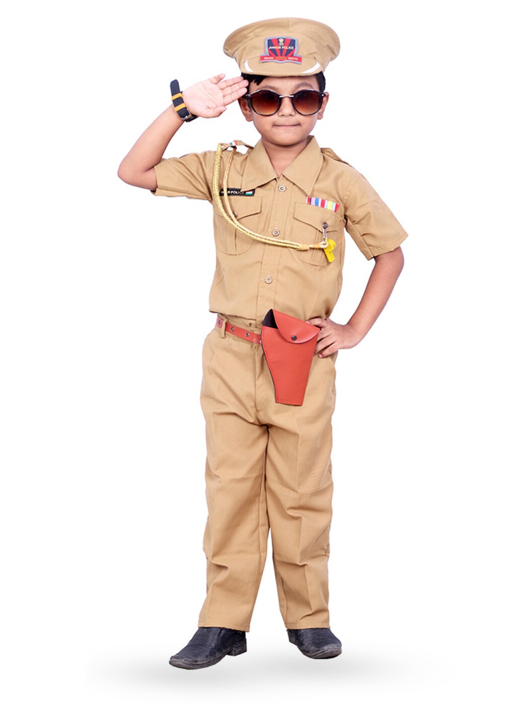 

BAESD Boys Short Sleeves Shirt with Trousers, Beige