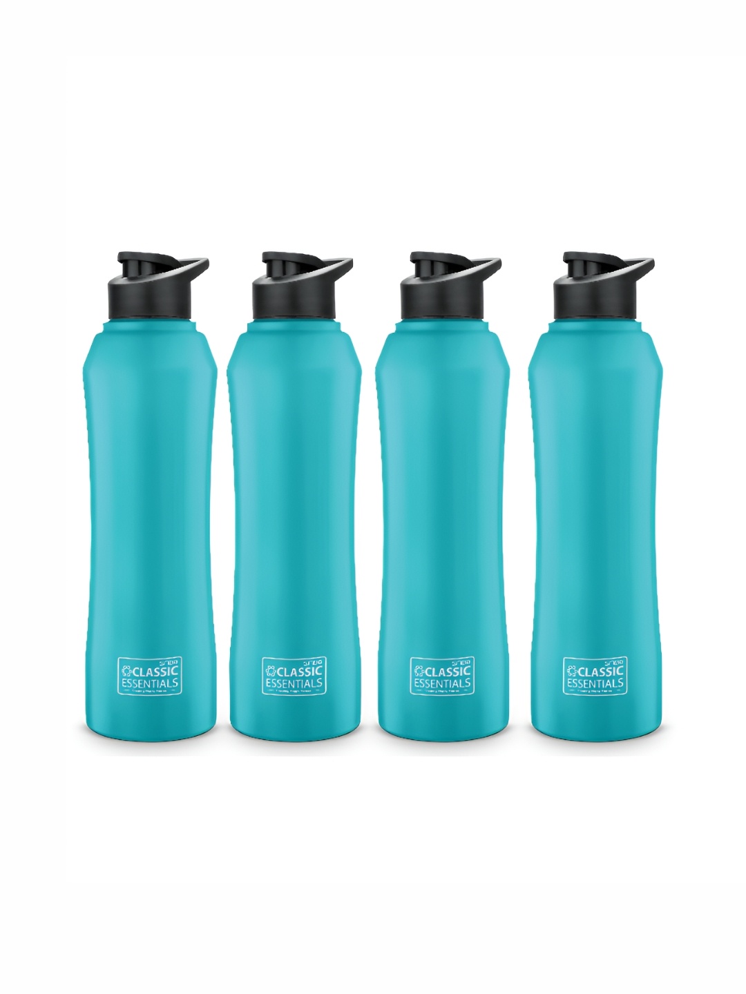 

Classic Essentials Blue & Black 4 Pieces Stainless Steel Water Bottle 1L