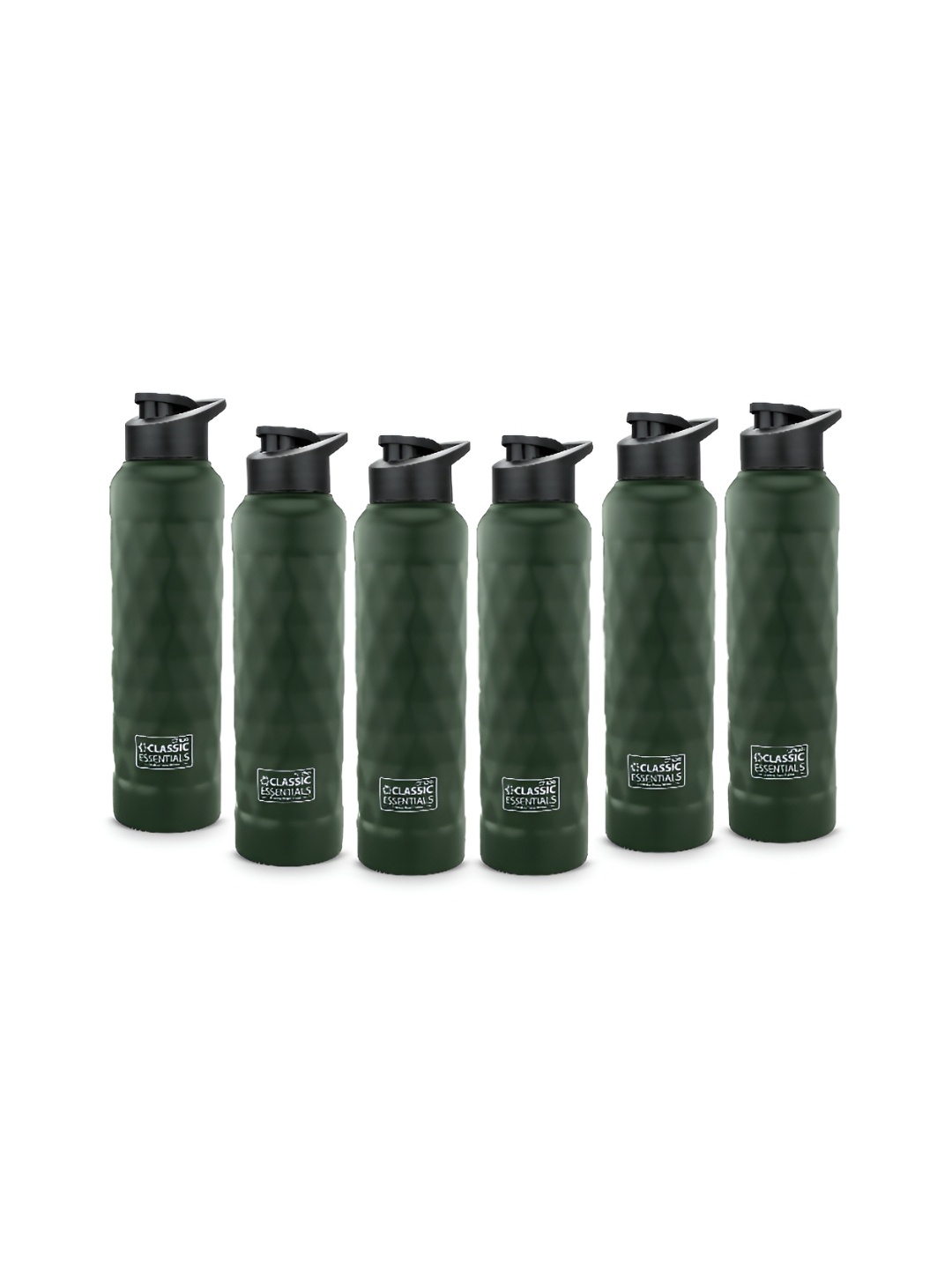 

Classic Essentials Green & Black 6 Pieces Stainless Steel Solid Water Bottle 1L