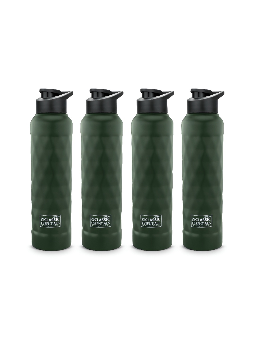 

Classic Essentials Green & Black 4 Pieces Stainless Steel Water Bottle 1L