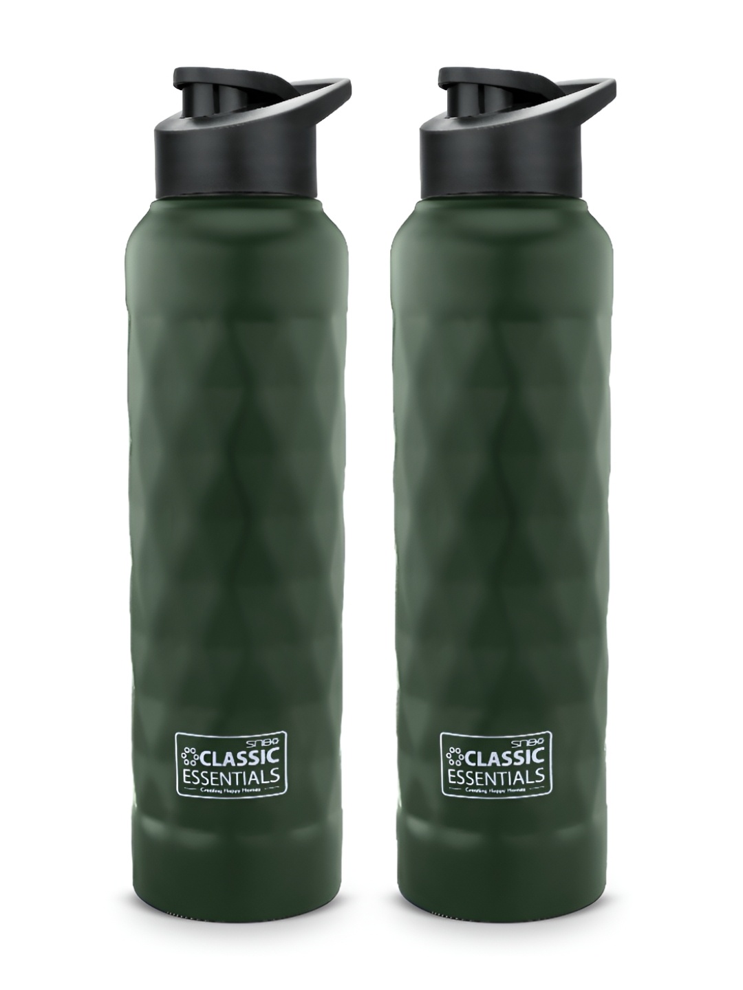 

Classic Essentials Green & Black 2 Pieces Stainless Steel Water Bottle 1L