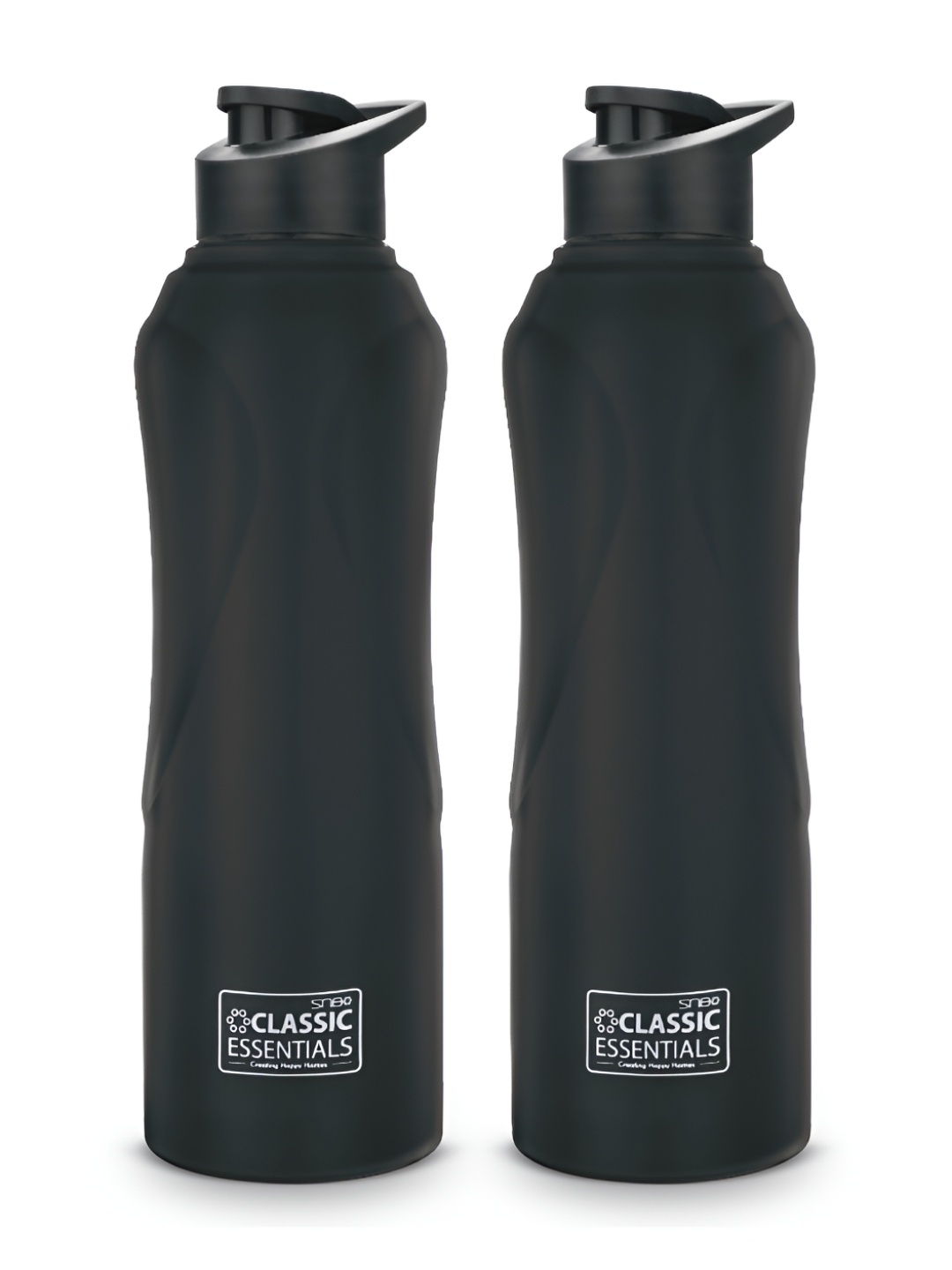 

Classic Essentials Black 2 Pieces Stainless Steel Water Bottle 1L