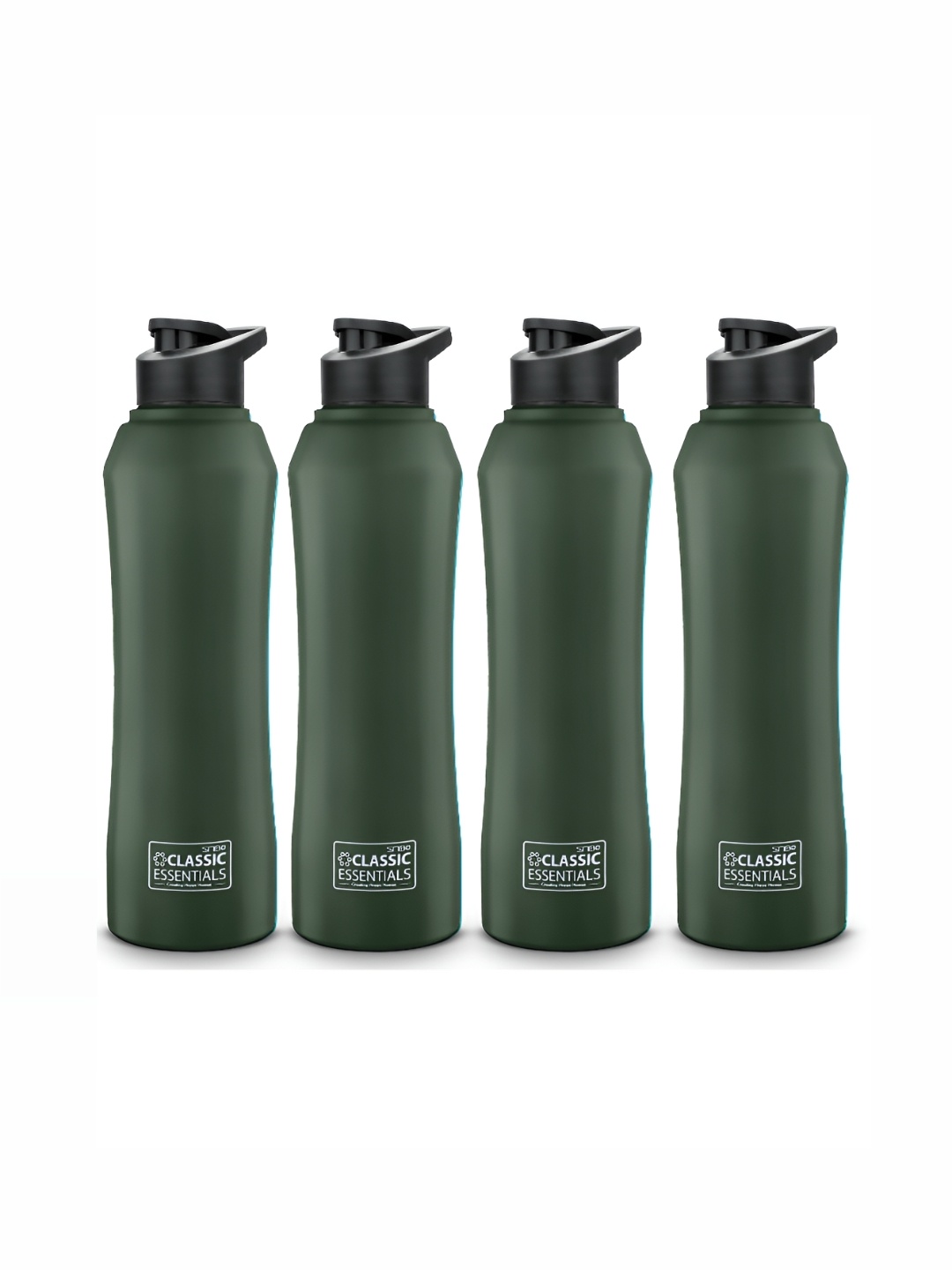 

Classic Essentials Green & Black 4 Pieces Stainless Steel Water Bottle 1L
