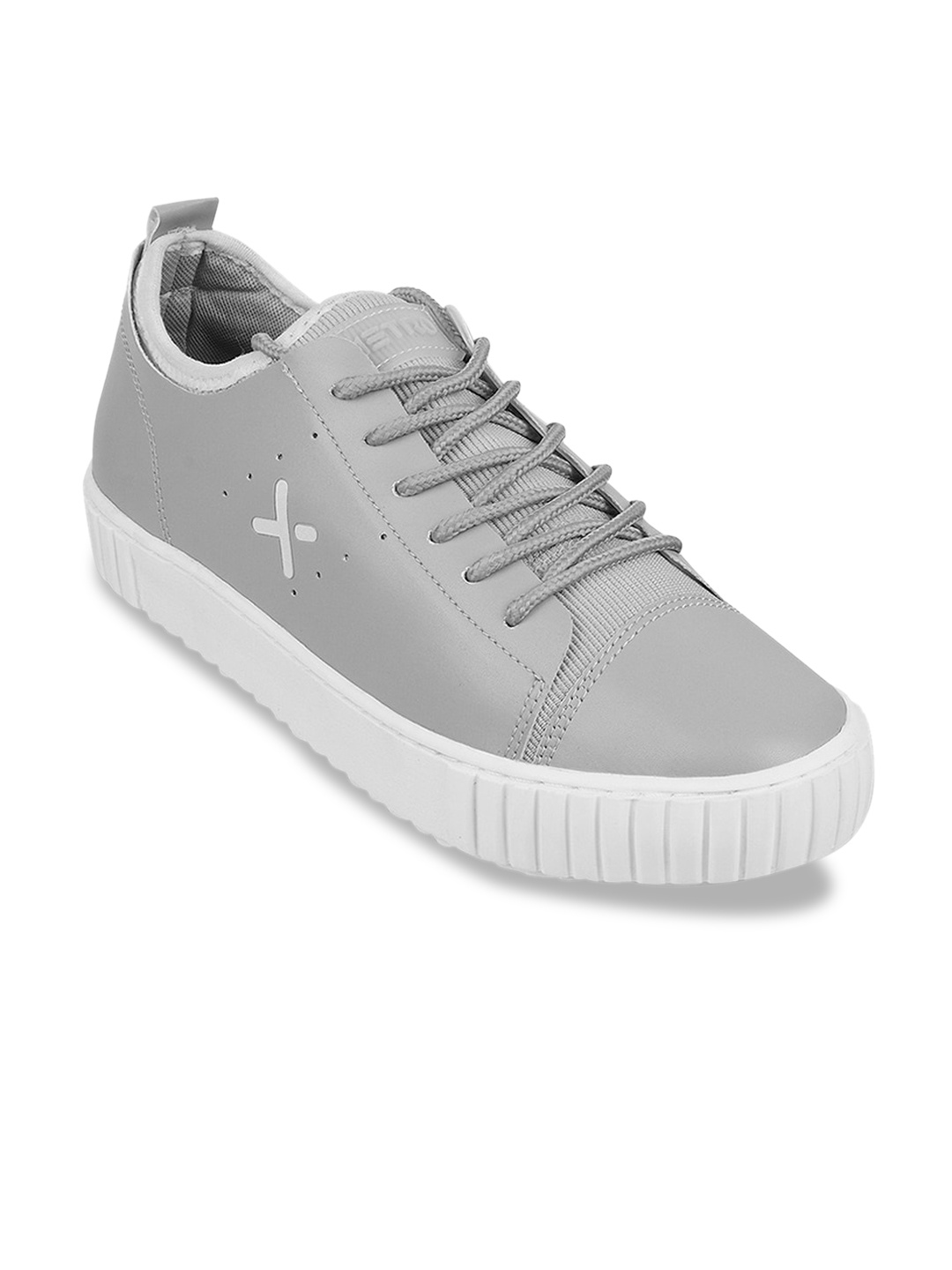 

Metro Men Round Toe Lace-Ups Sneakers, Grey