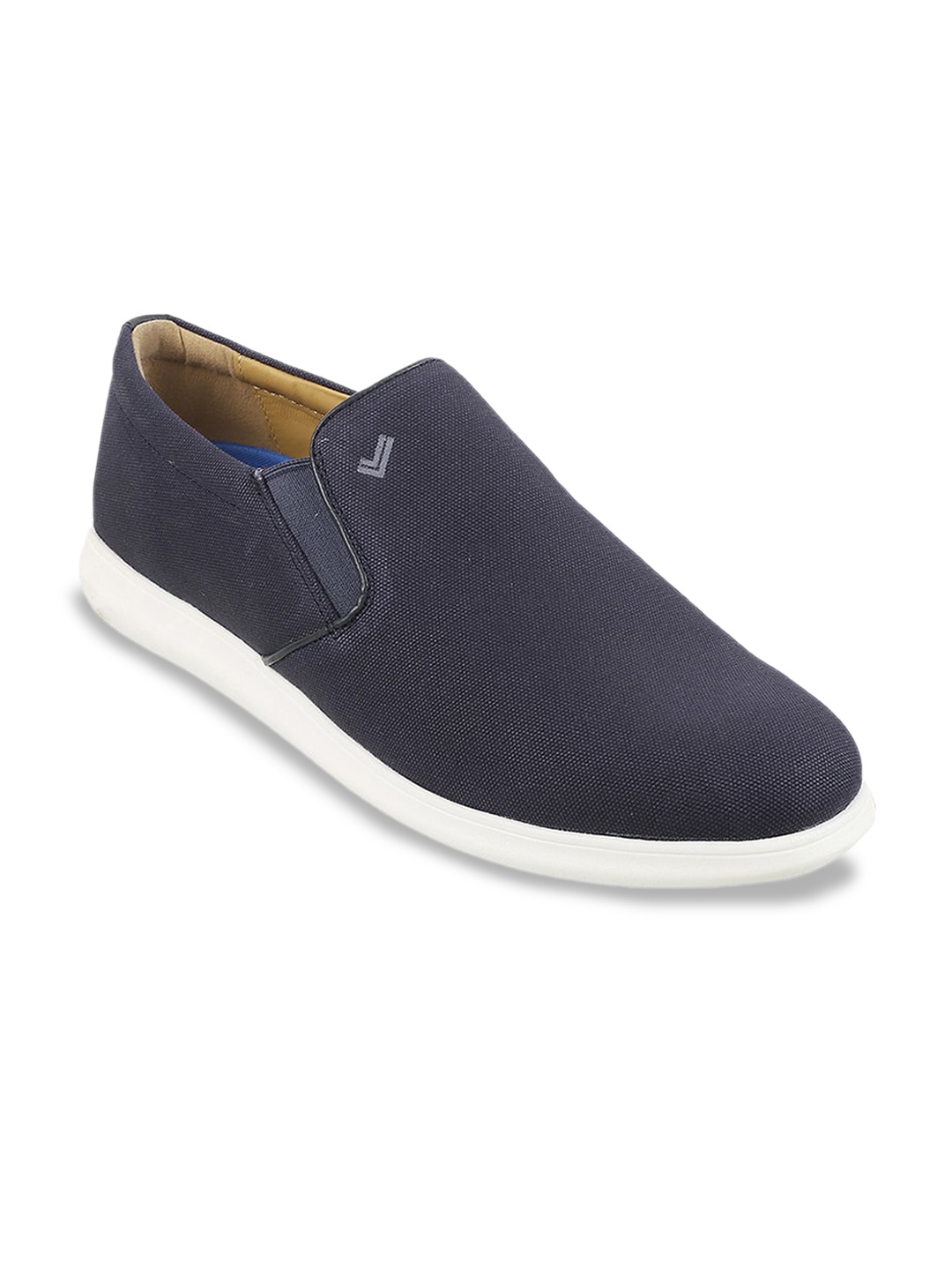 

Metro Men Textured Round Toe Slip-On Sneakers, Blue