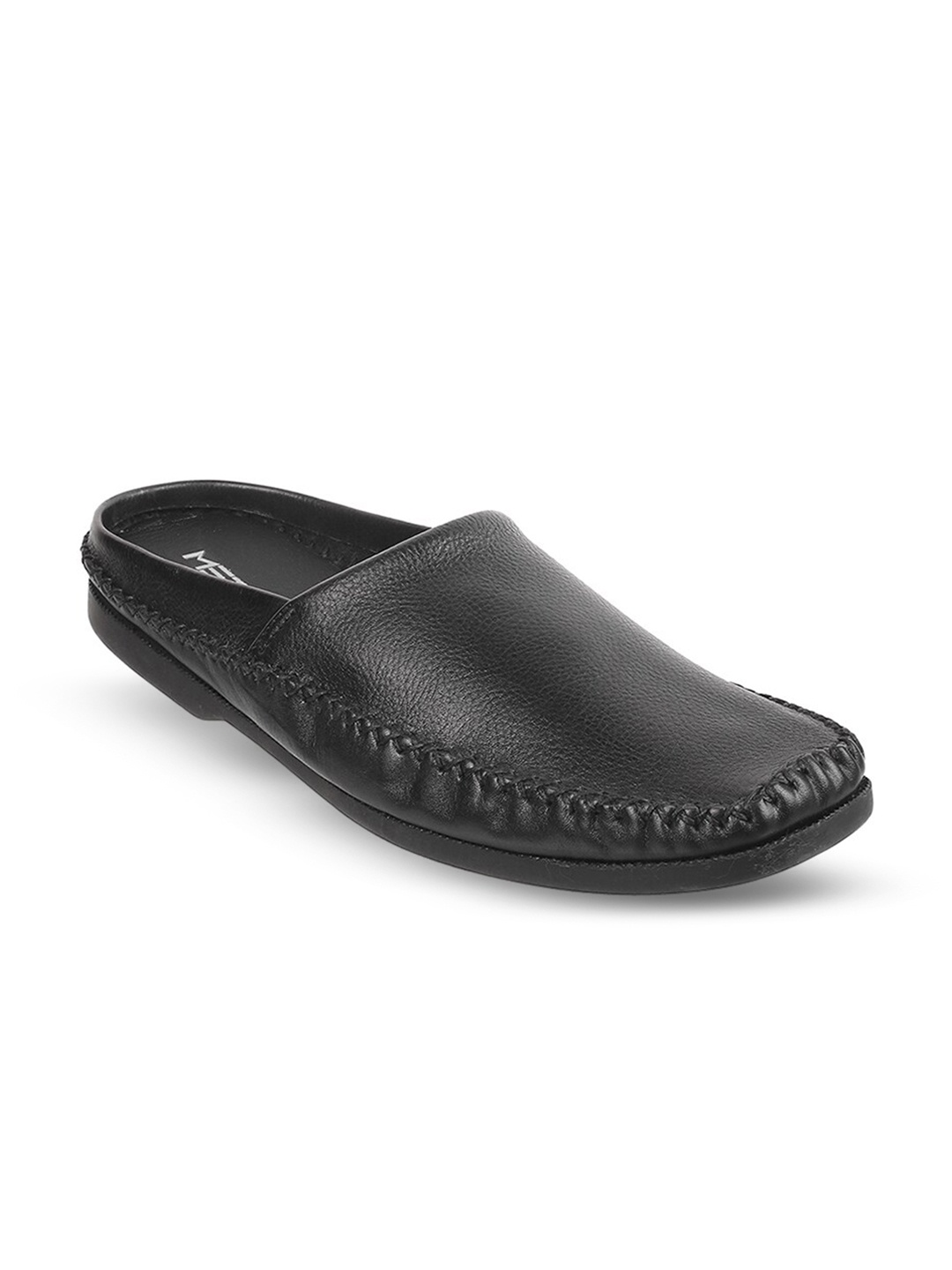 

Metro Men Textured Leather Shoe-Style Sandals, Black